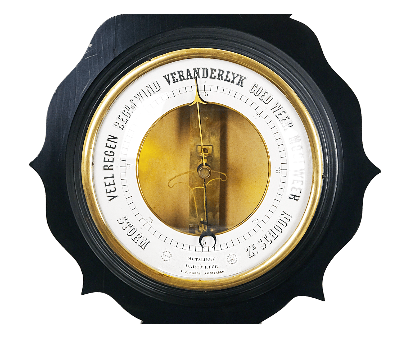 Large Bourdon barometer