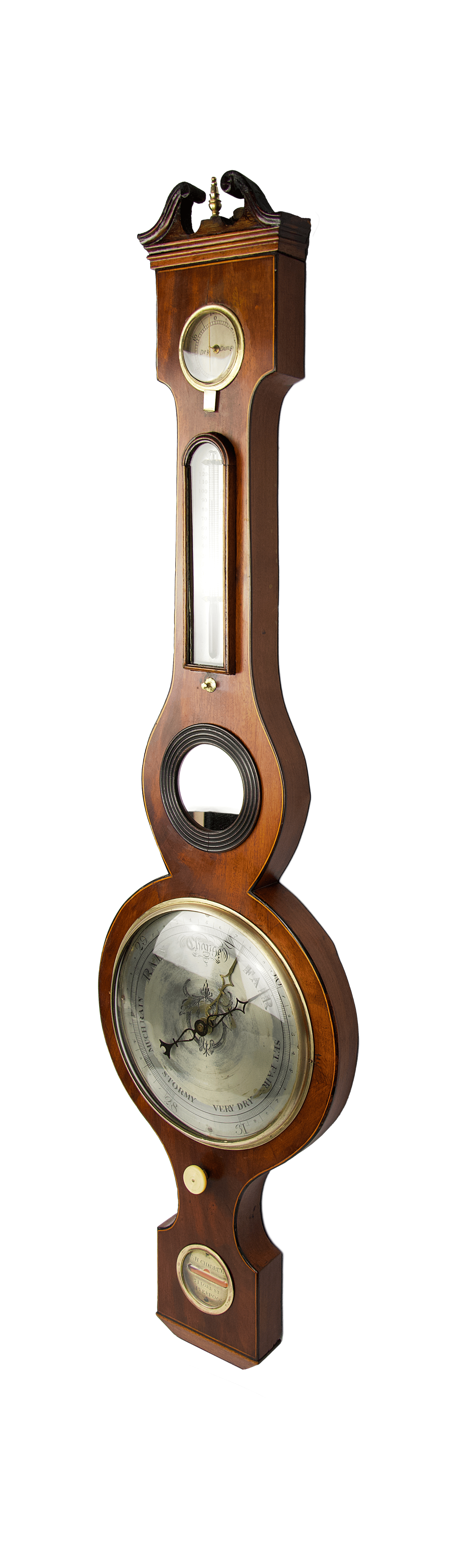 Early Victorian Mahogany Wheel Barometer