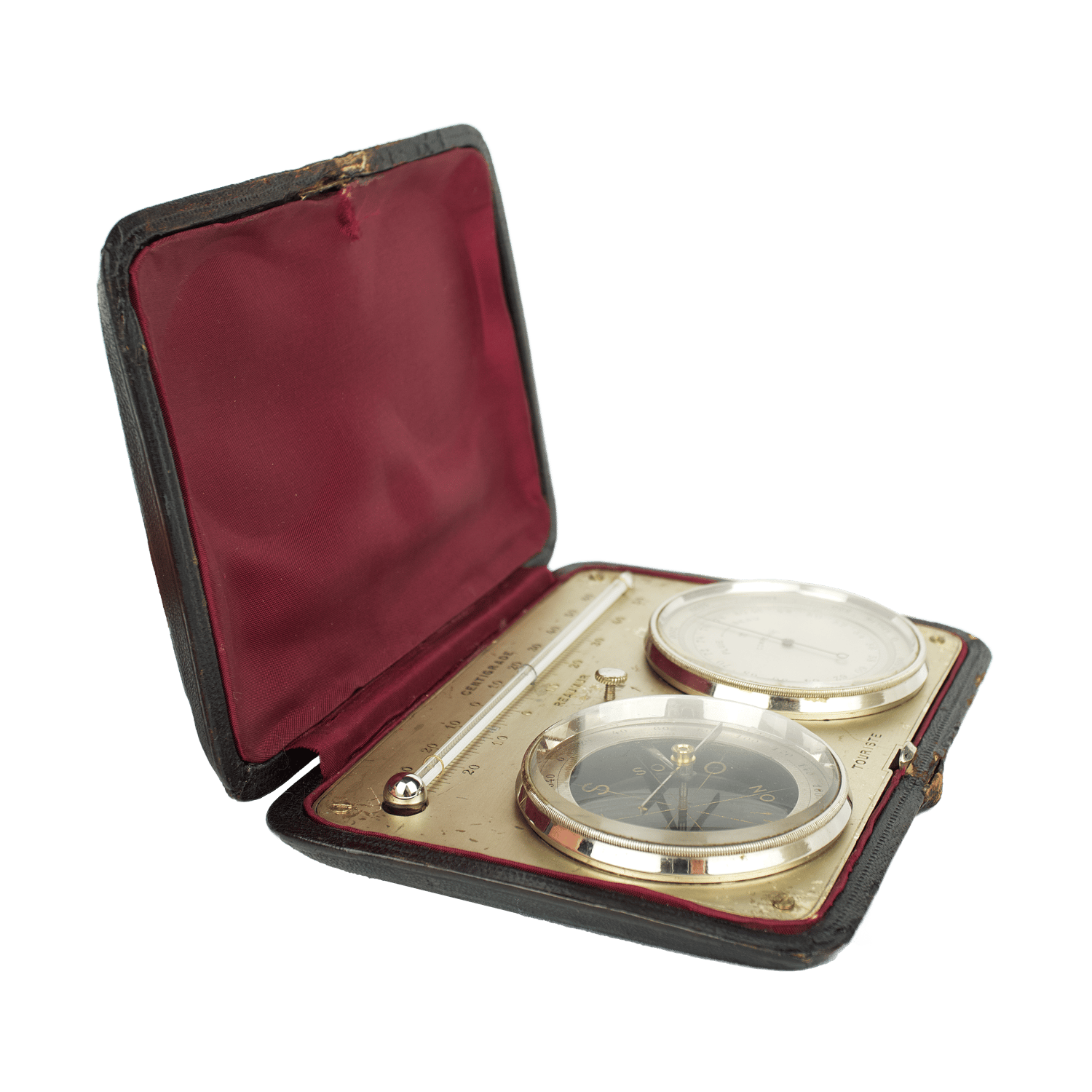 Tourist set featuring an orographic barometer