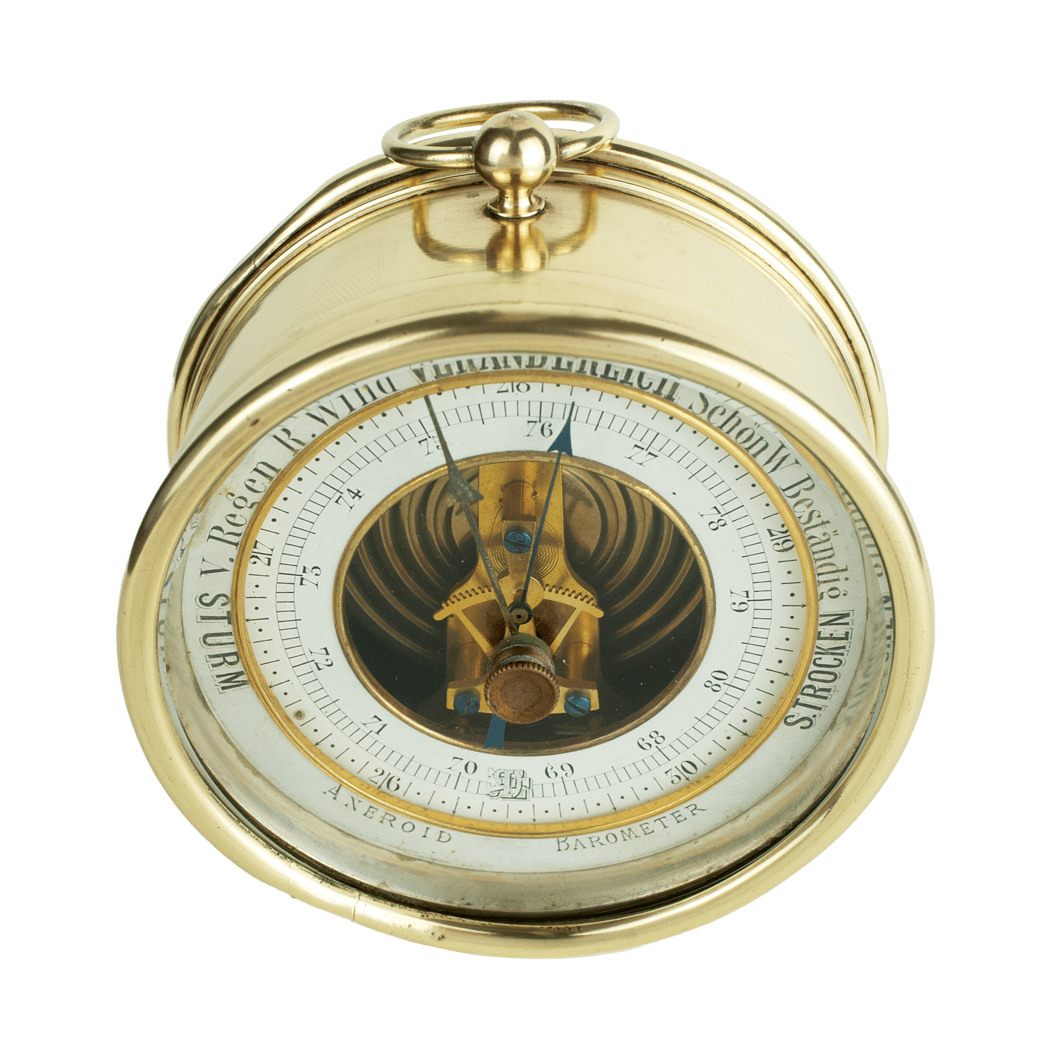 Rack and pinion desk barometer