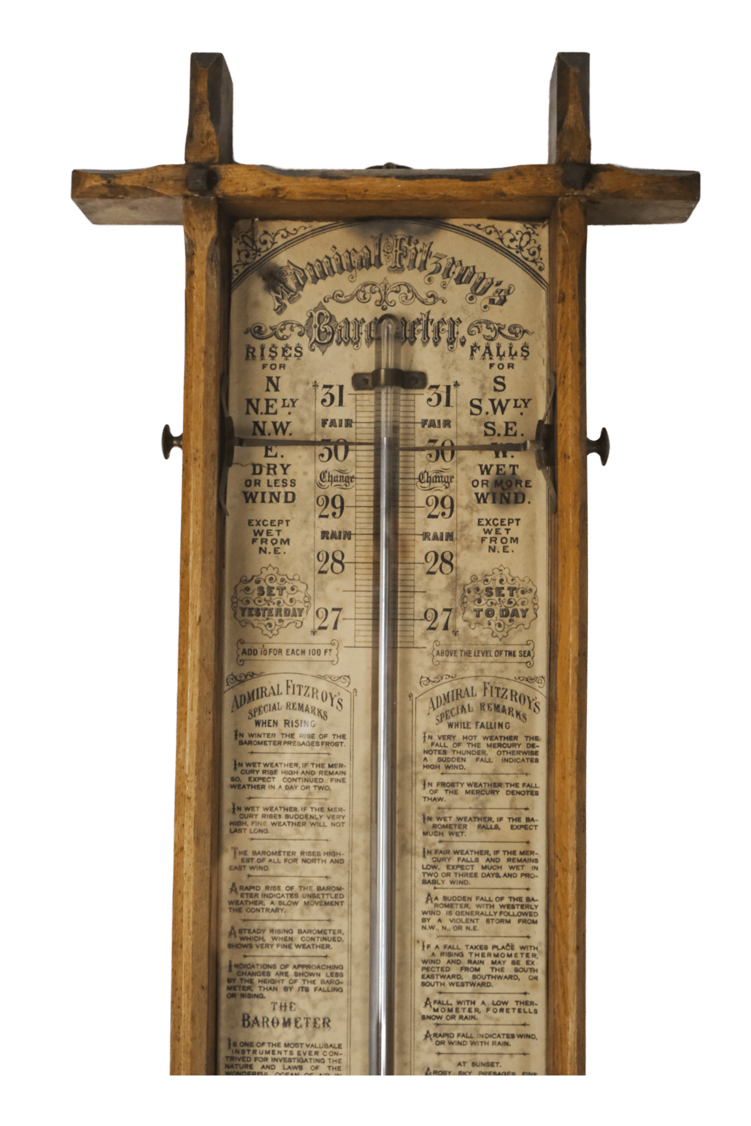 Oxford-framed domestic admiral Fitzroy barometer