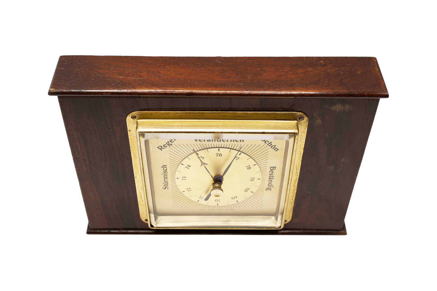 Rosewood-Cased Rectangular Barometer