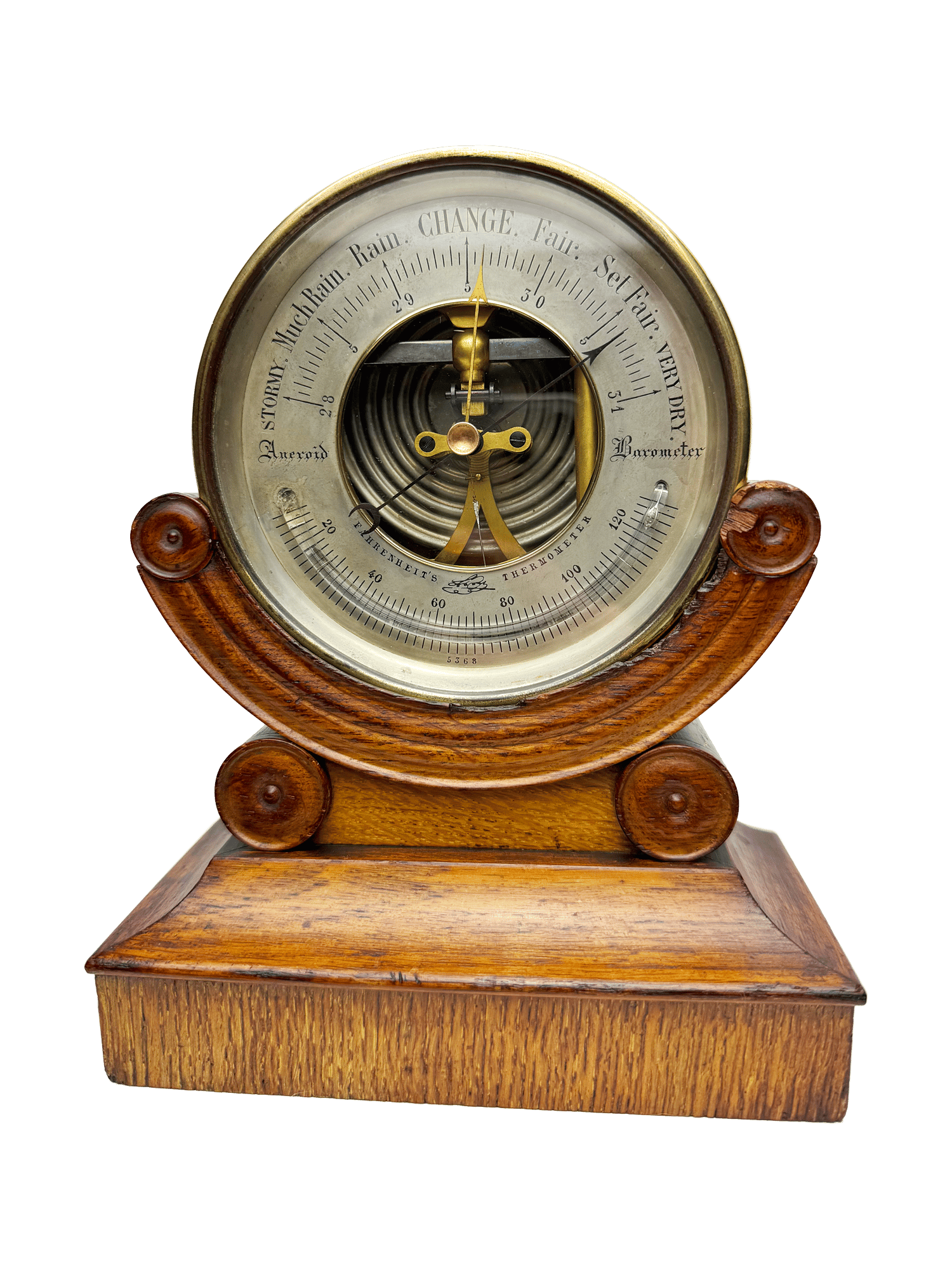 Breguet barometer on a wooden stand