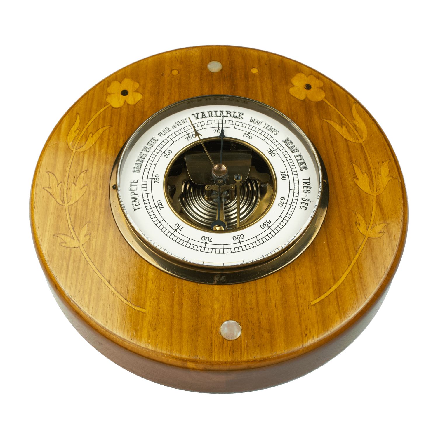 Light Walnut Inlaid Barometer