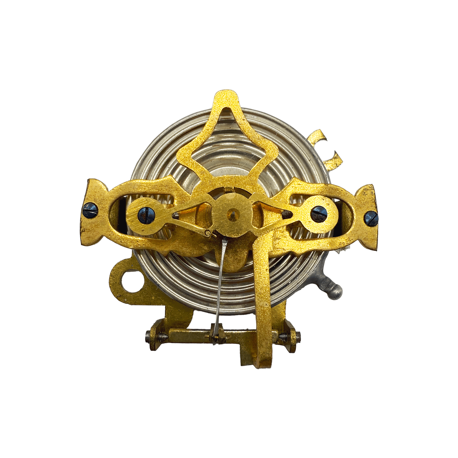 Ivory-cased silver-mounted aneroid barometer