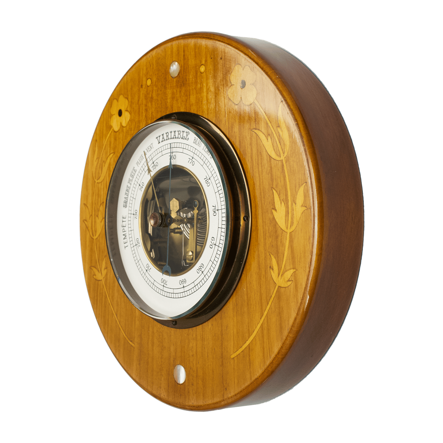 Light Walnut Inlaid Barometer