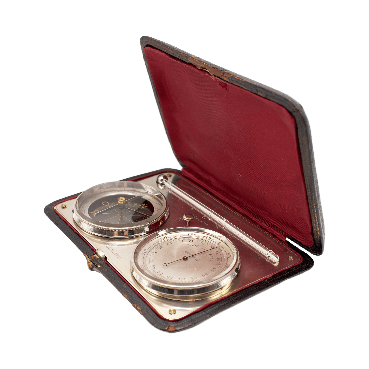 Tourist set featuring an orographic barometer