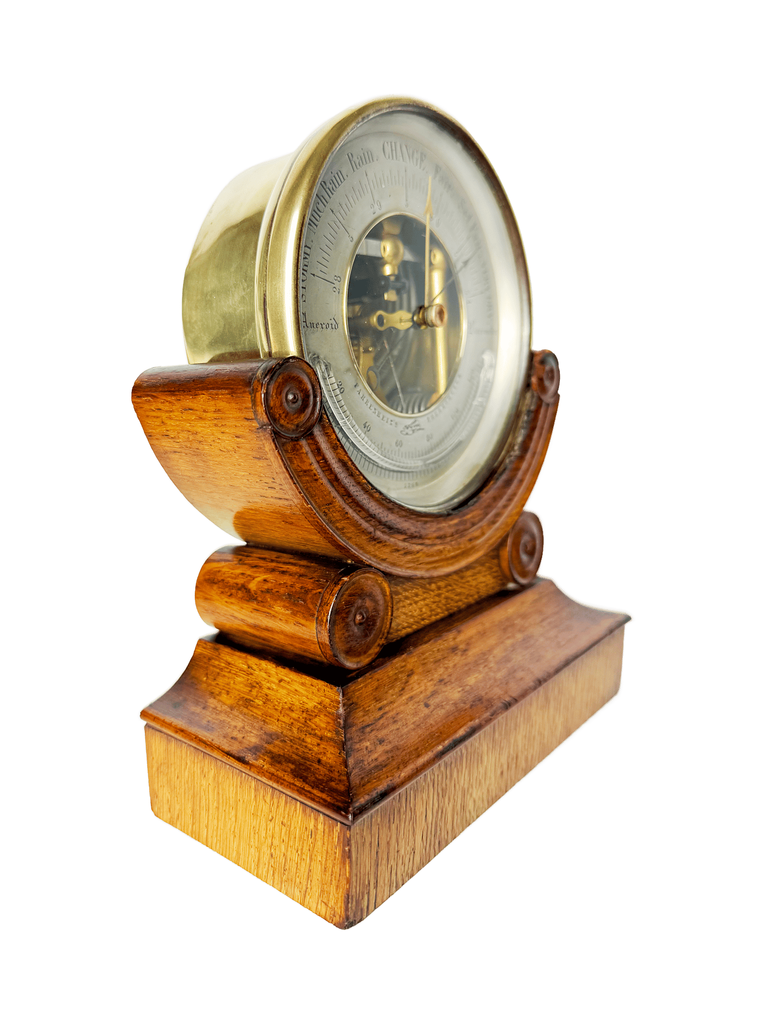Breguet barometer on a wooden stand