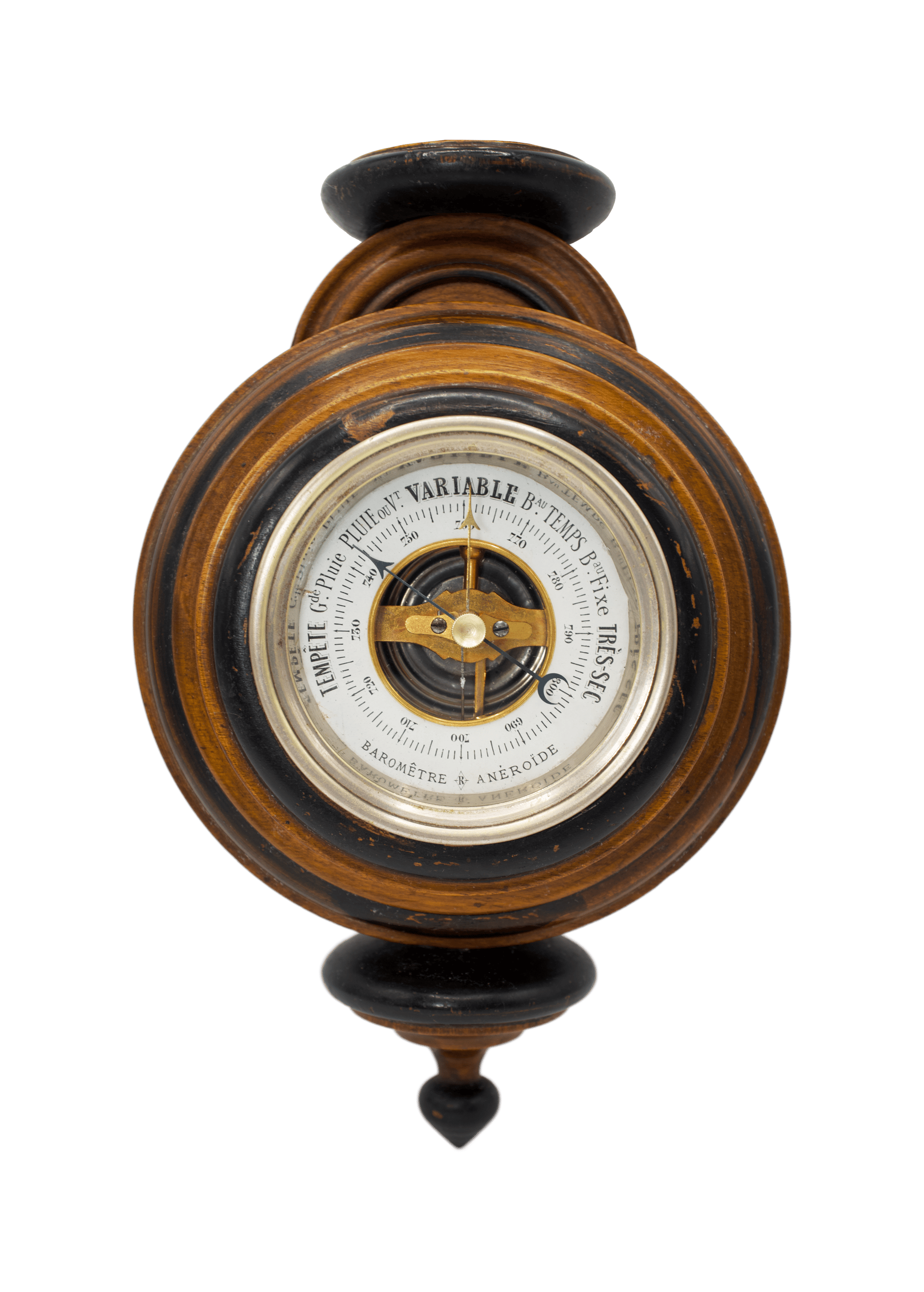 Curved Thermometer Aneroid Barometer