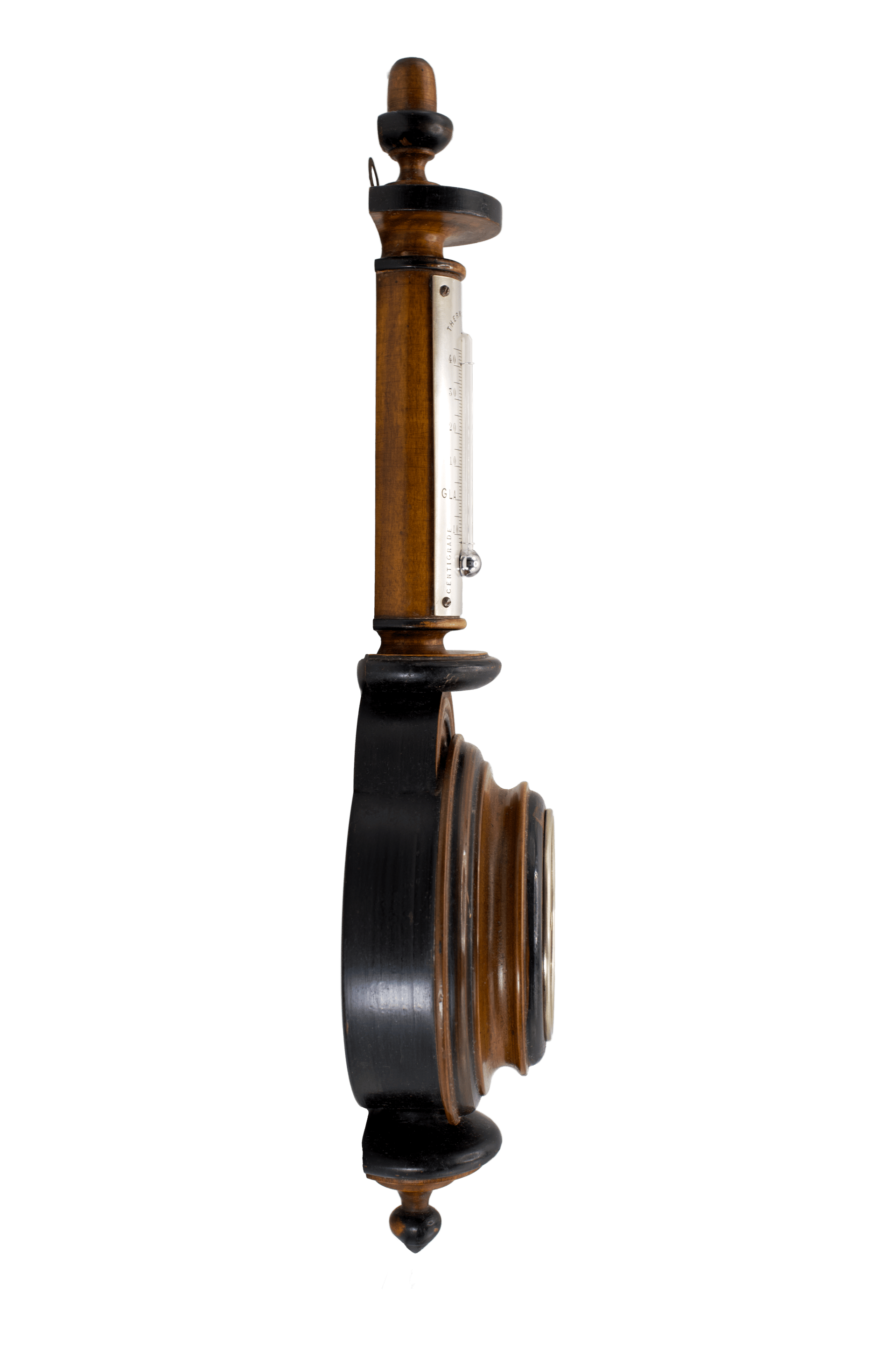 Curved Thermometer Aneroid Barometer