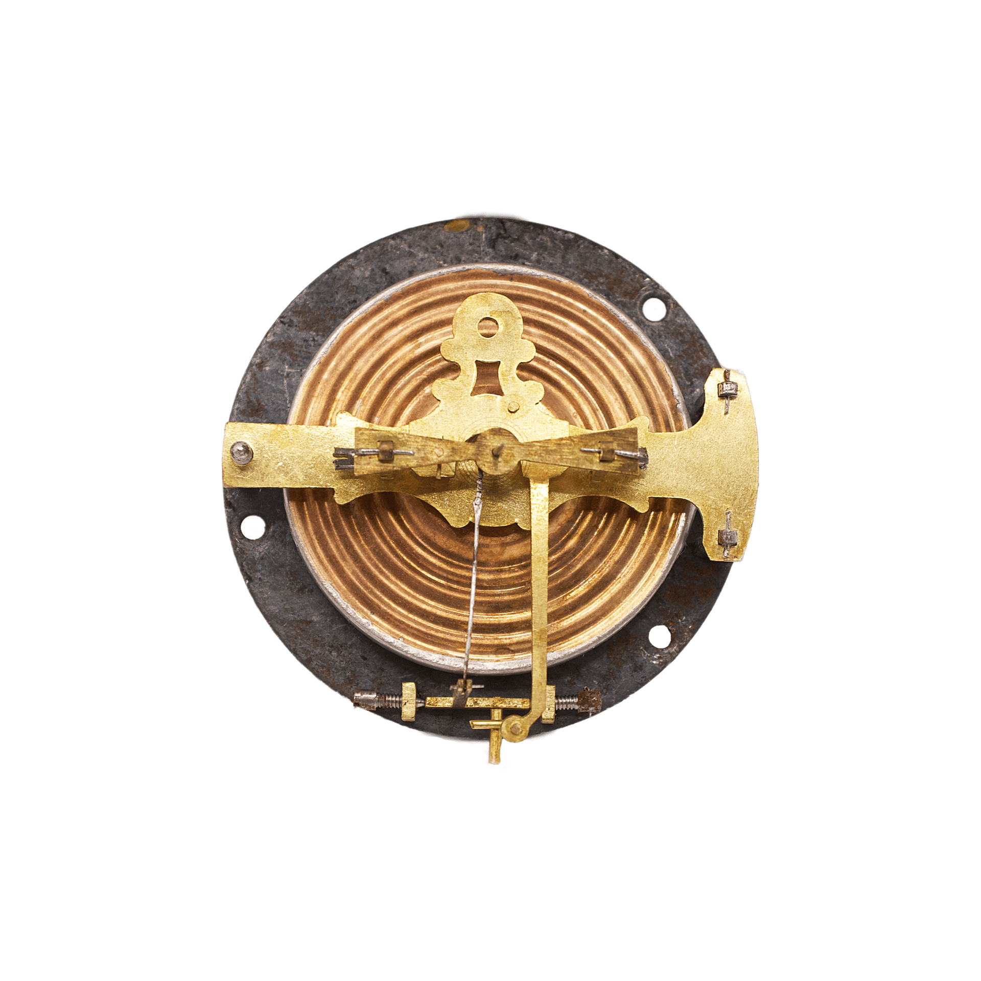 Mantel clock with barometer and thermometer