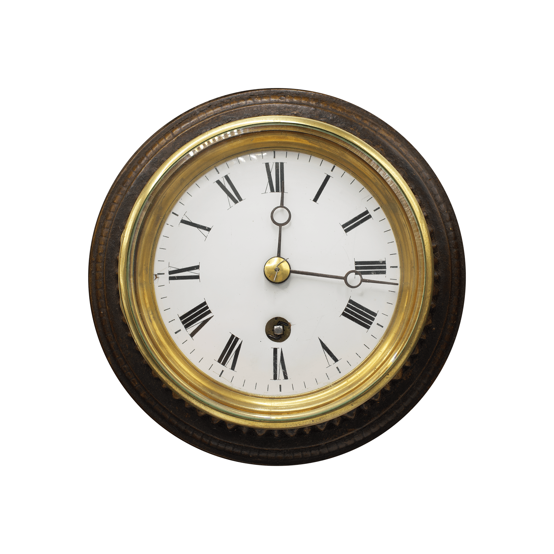 Mantel clock with barometer and thermometer