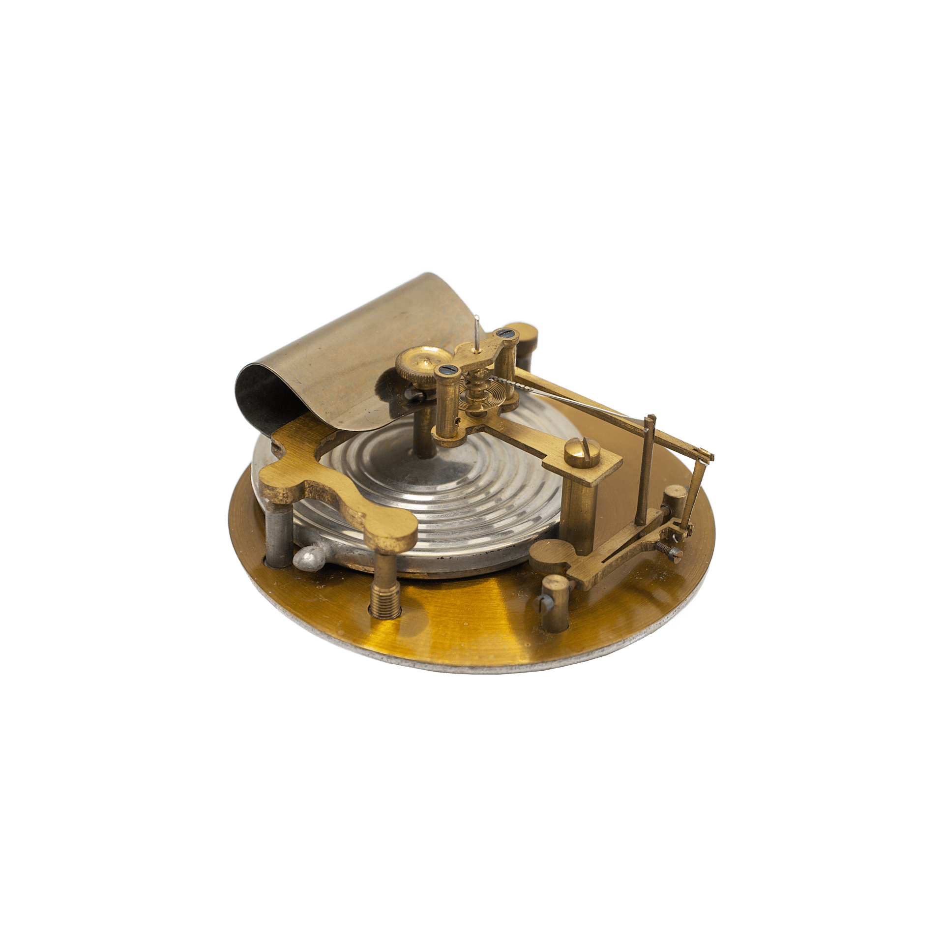 Square Mahogany-Cased Aneroid Barometer