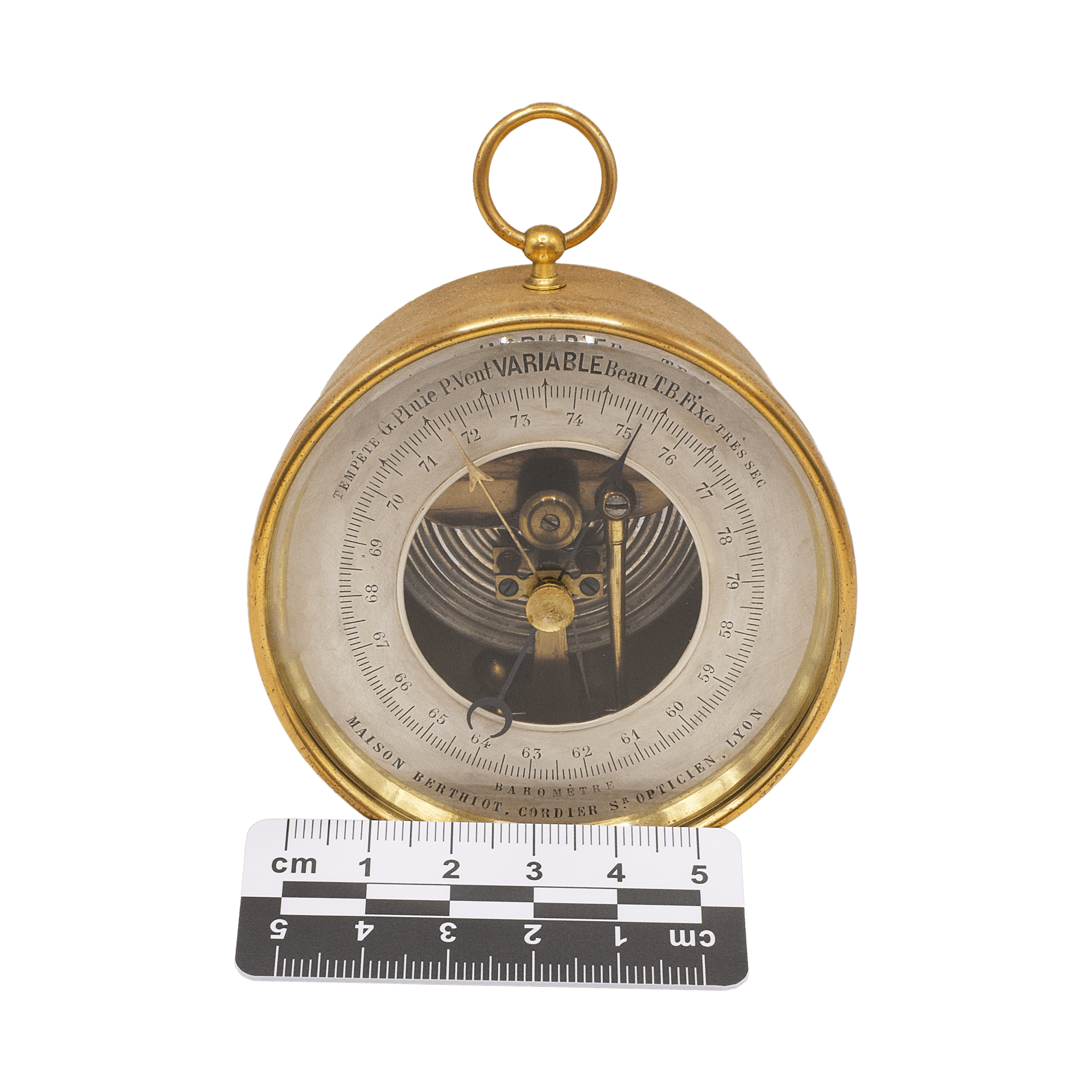 Miniature Brass-cased Aneroid Barometer