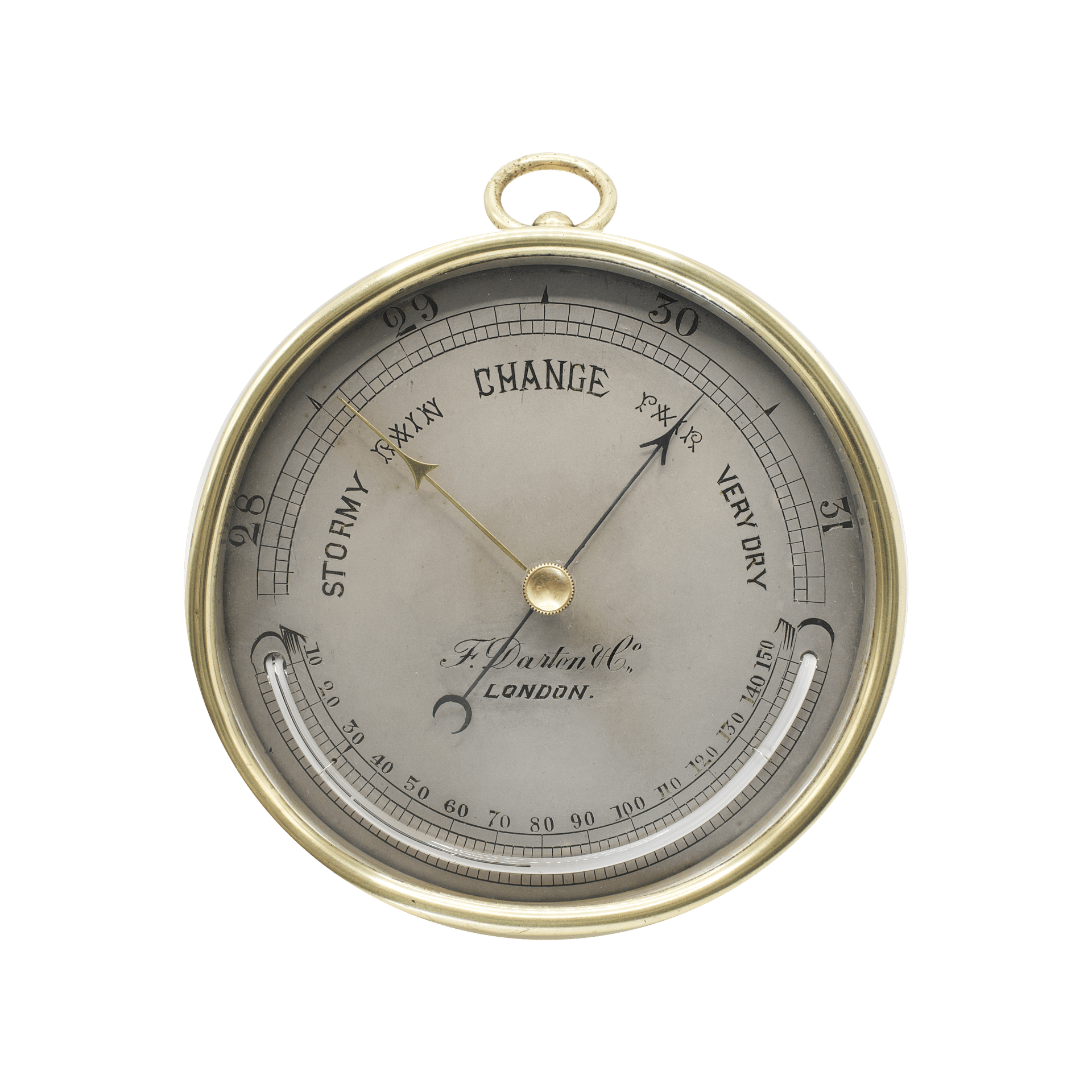 Blackletter Dial Aneroid Barometer