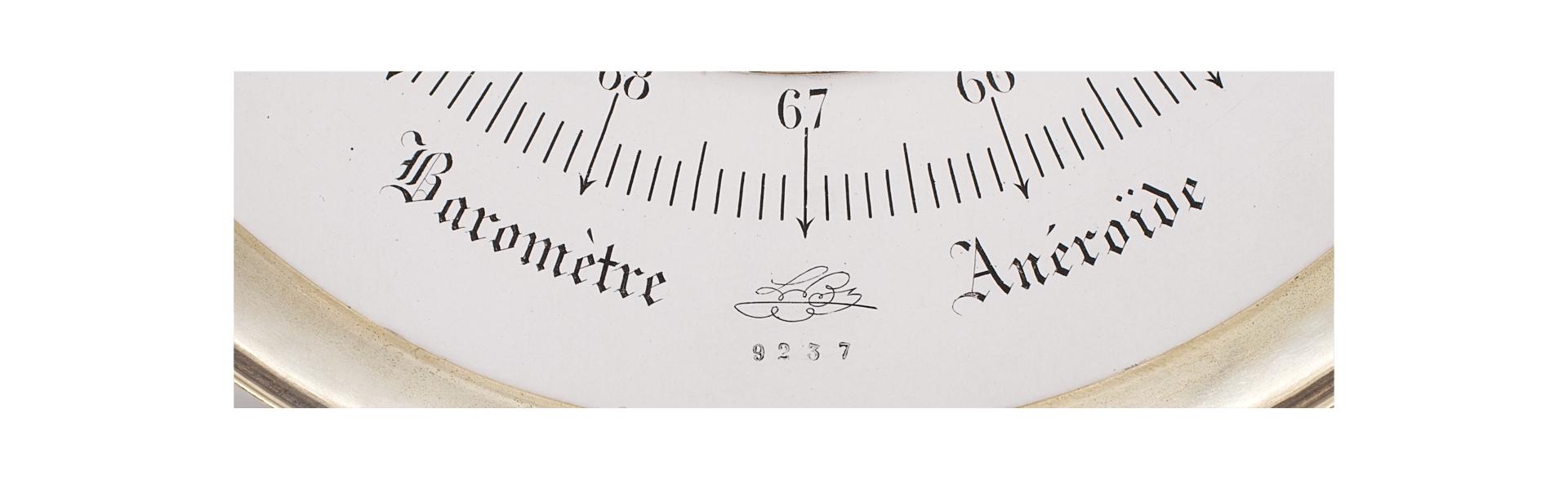Breguet Aneroid Barometer and Wall Clock Garniture
