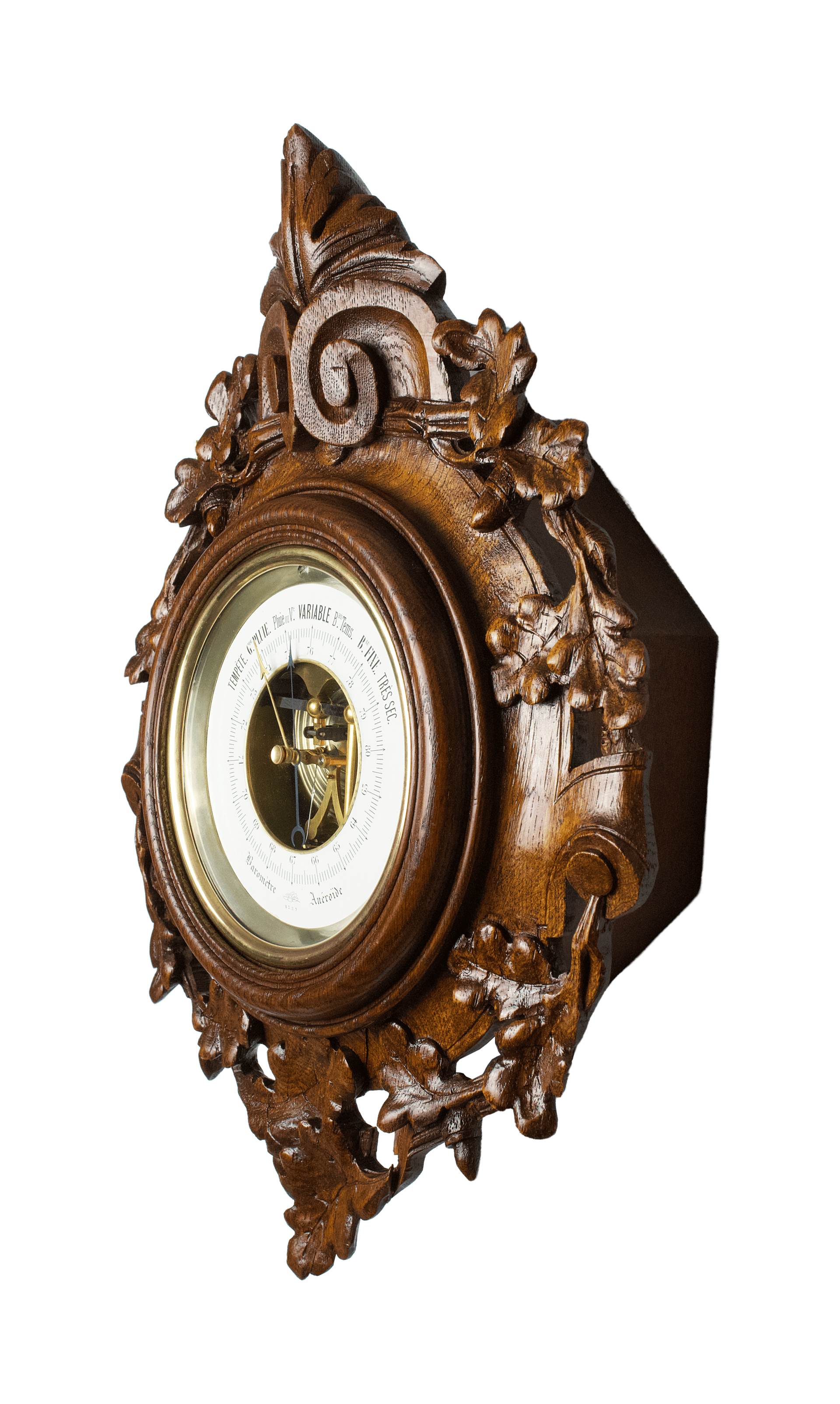 Breguet Aneroid Barometer and Wall Clock Garniture