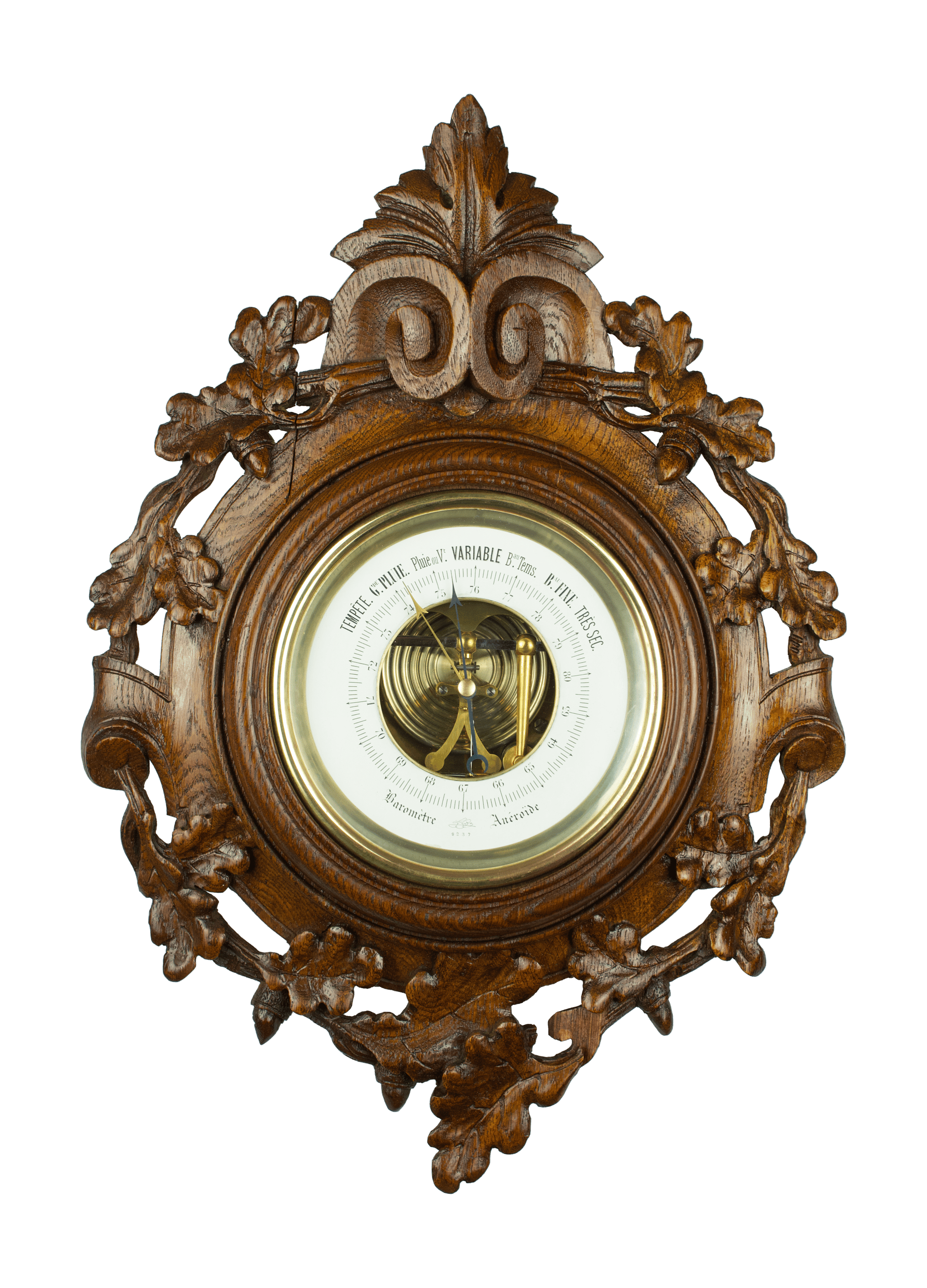Breguet Aneroid Barometer and Wall Clock Garniture