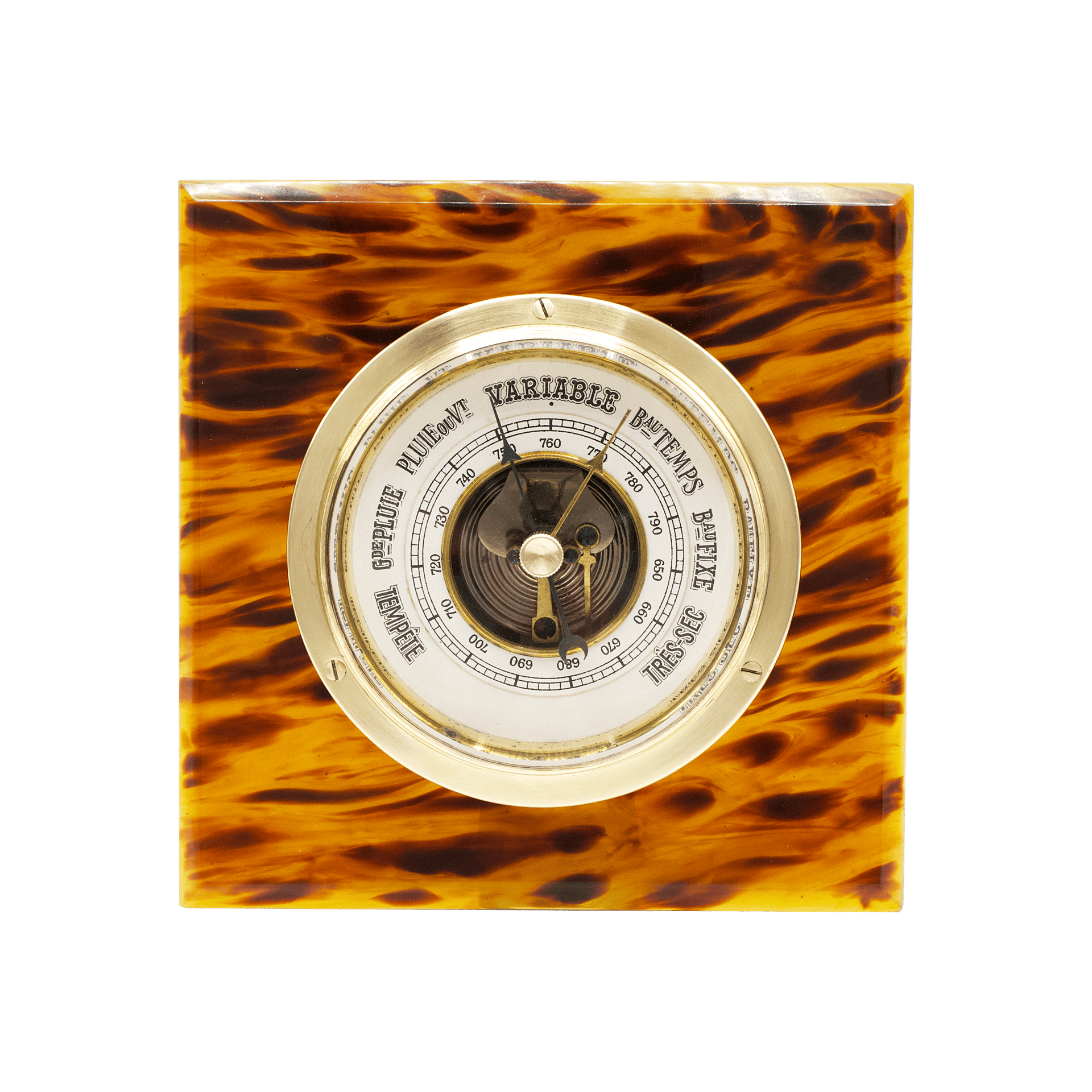 Faux Tortoiseshell Acrylic Barometer