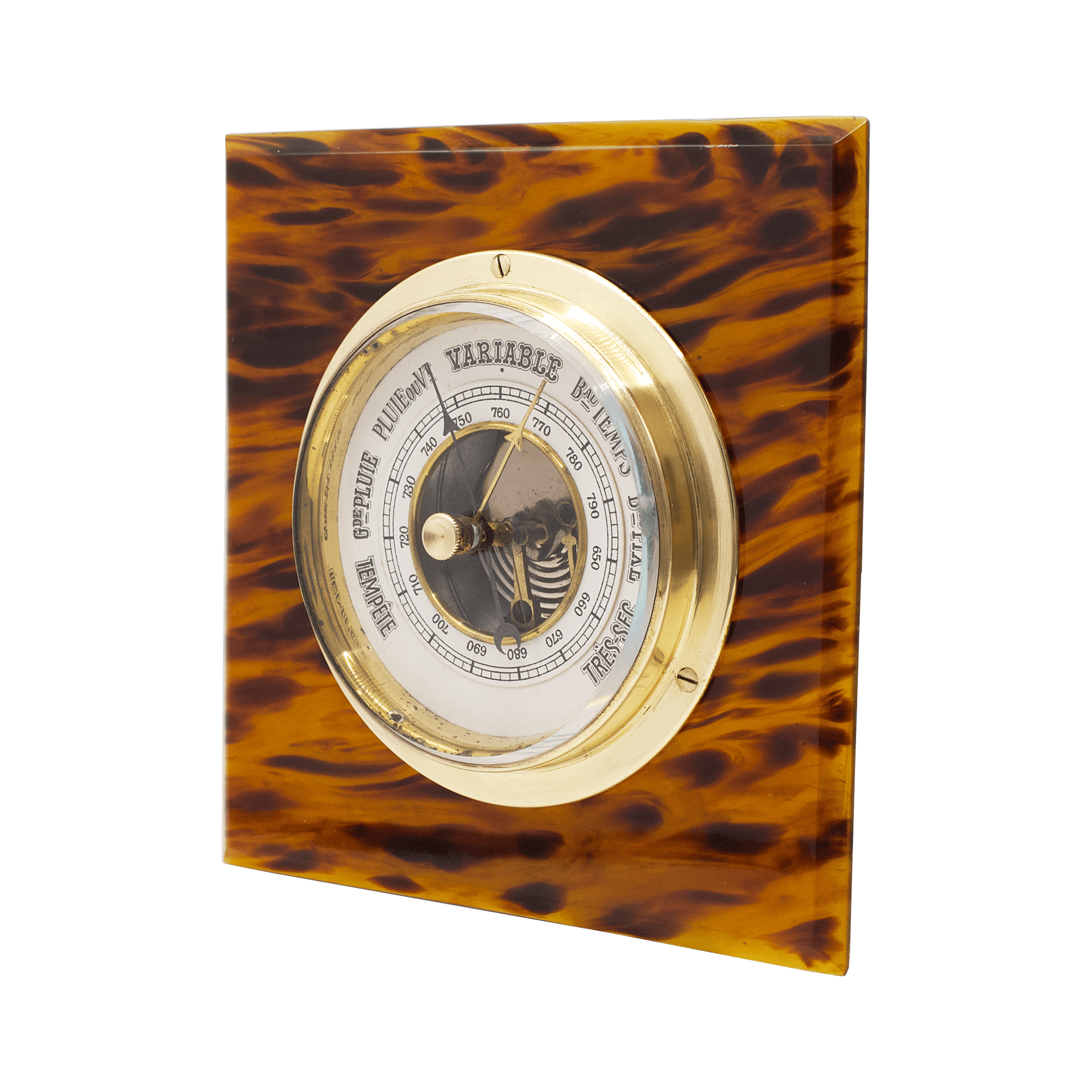 Faux Tortoiseshell Acrylic Barometer