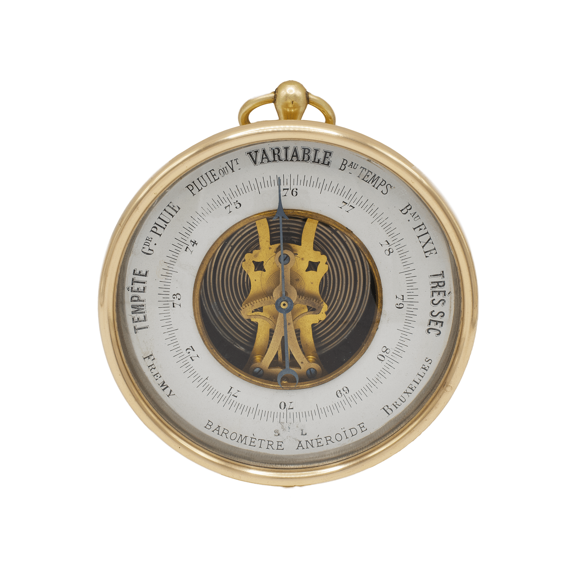 French aneroid desk barometer