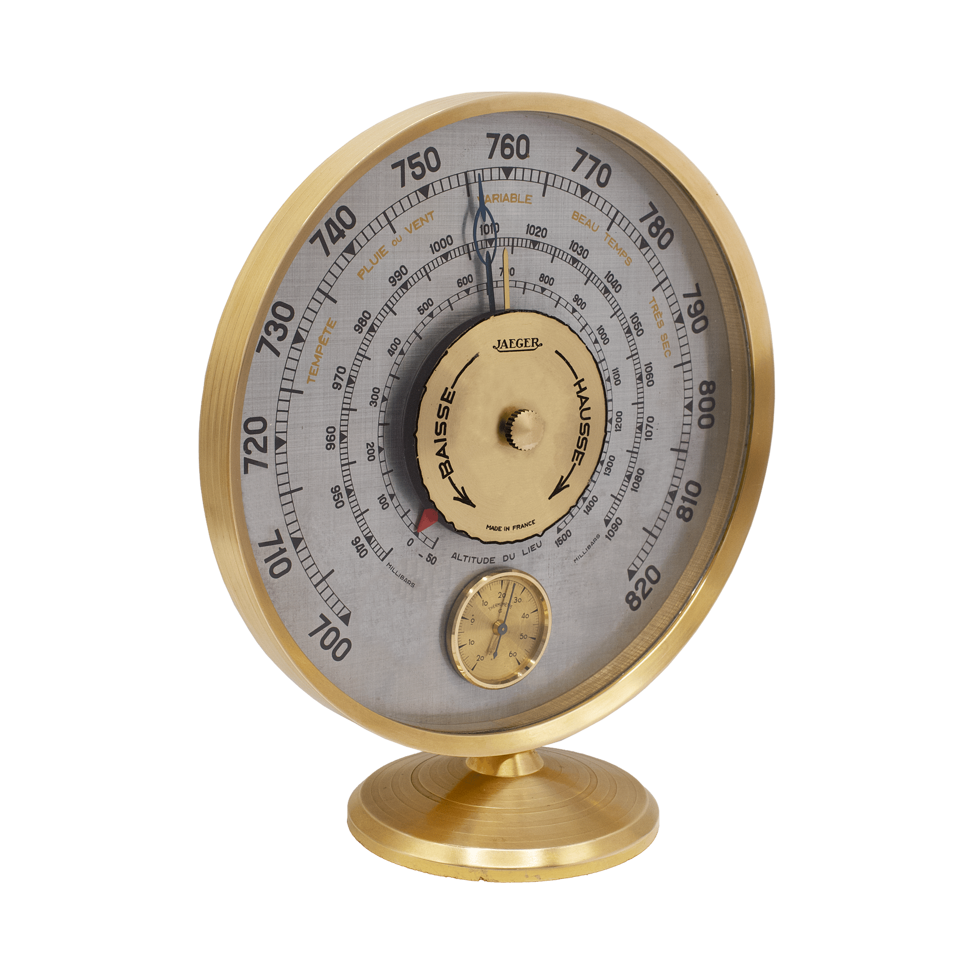 Jaeger Pedestal Aneroid Barometer