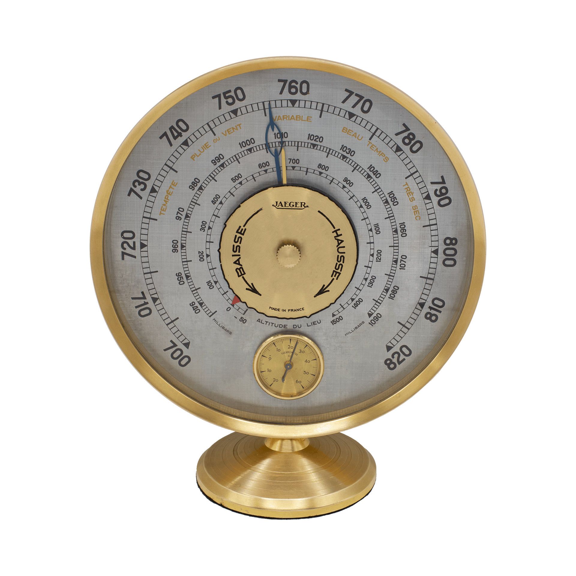Jaeger Pedestal Aneroid Barometer