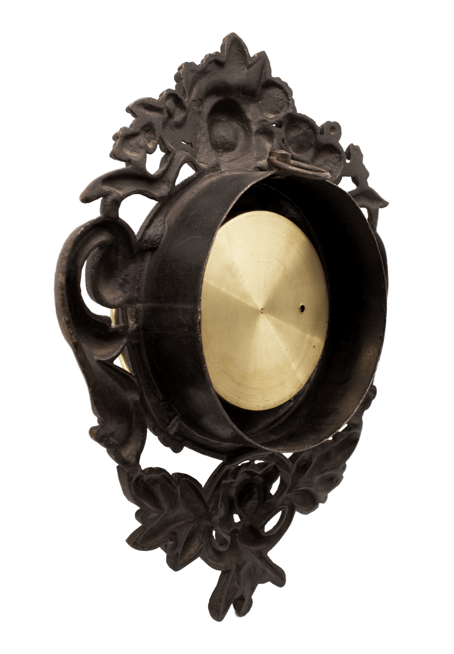 Floral Cast-Iron Aneroid Barometer