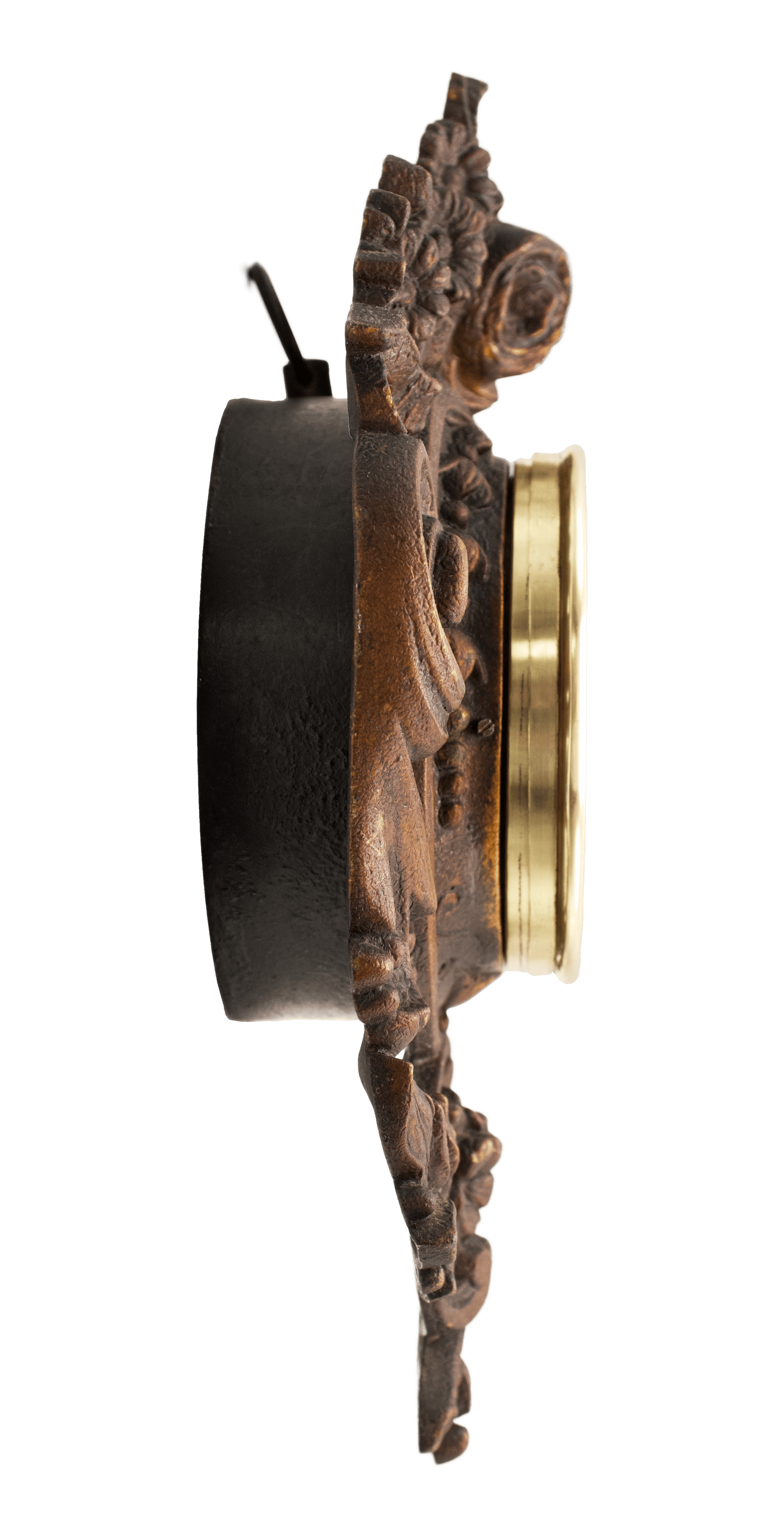 Floral Cast-Iron Aneroid Barometer