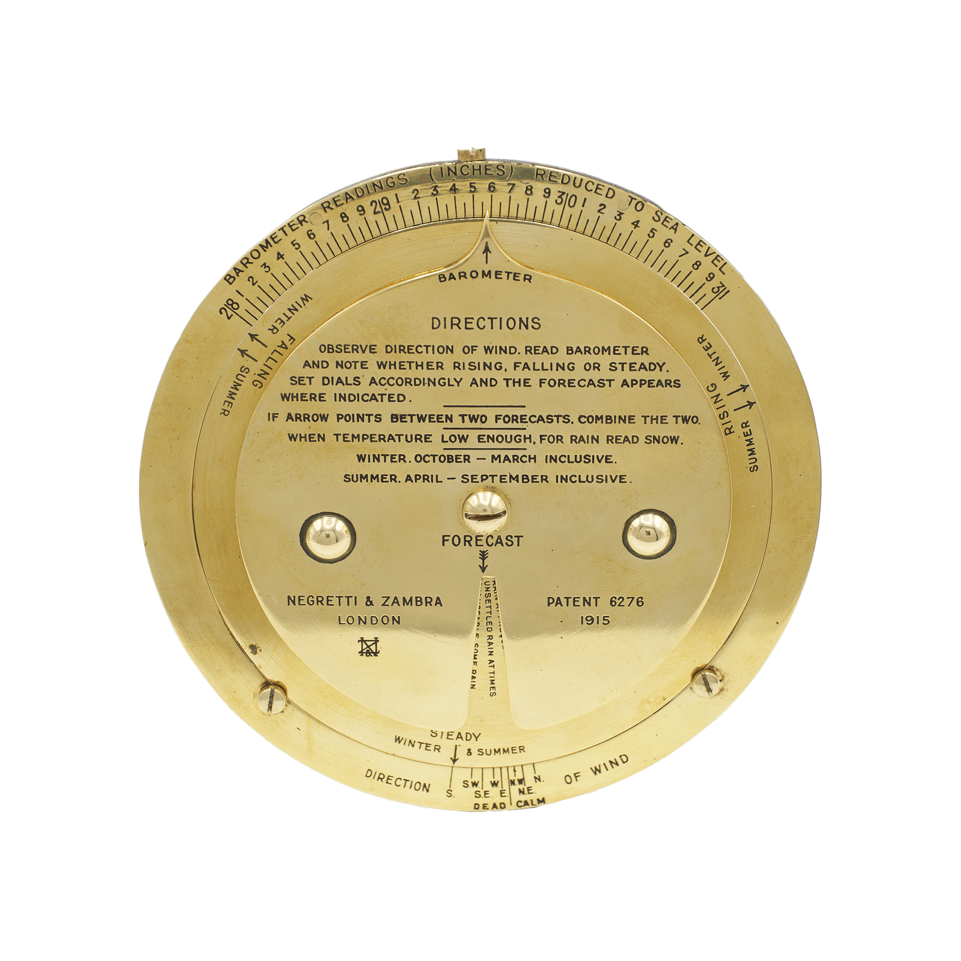 Brass Desk Weather Forecaster