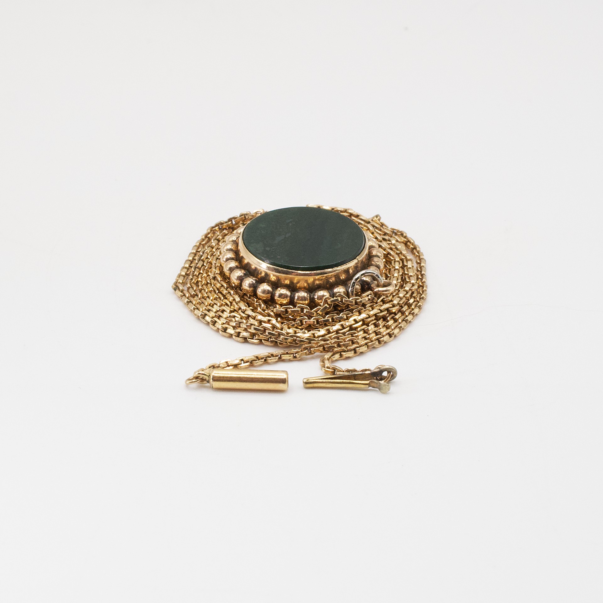 Pendant Thermometer with Bloodstone