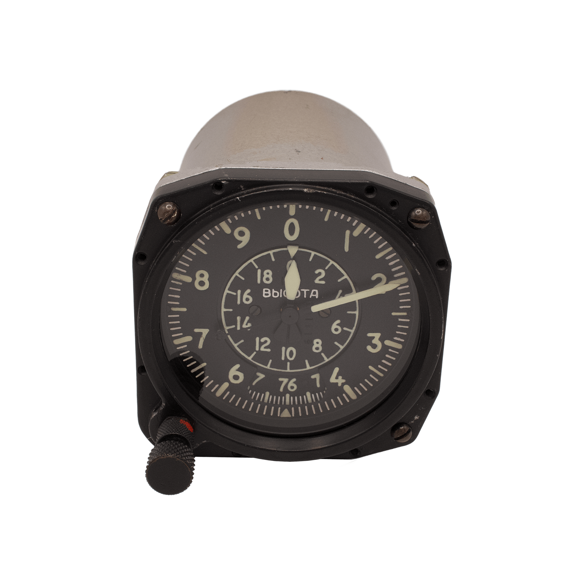 Soviet two-pointer aircraft barometric altimeter