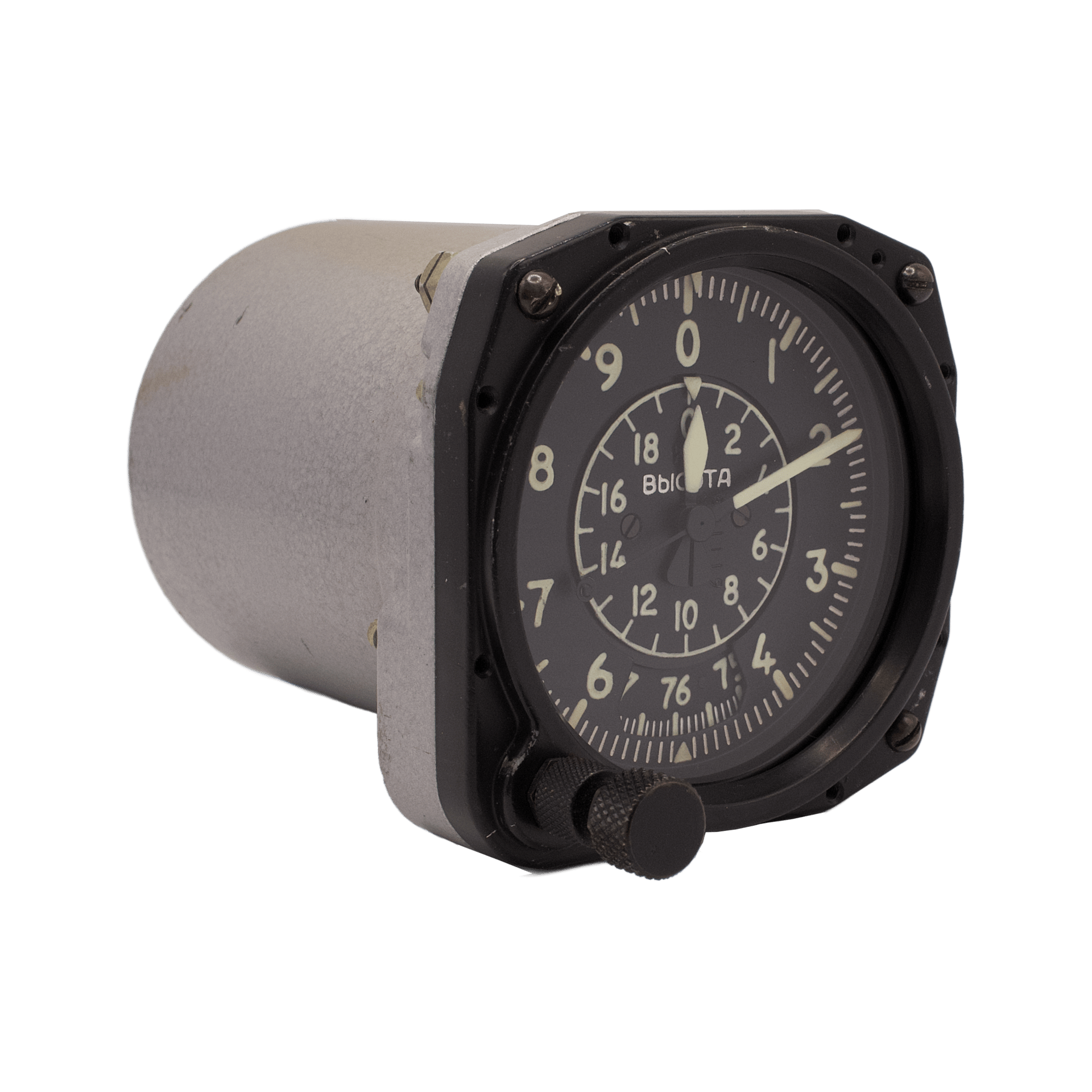 Soviet two-pointer aircraft barometric altimeter