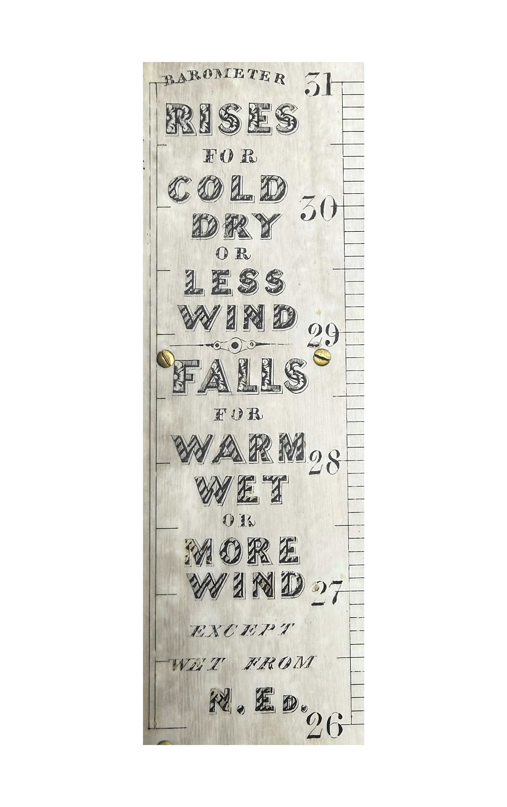 Oak Pediment Barometer