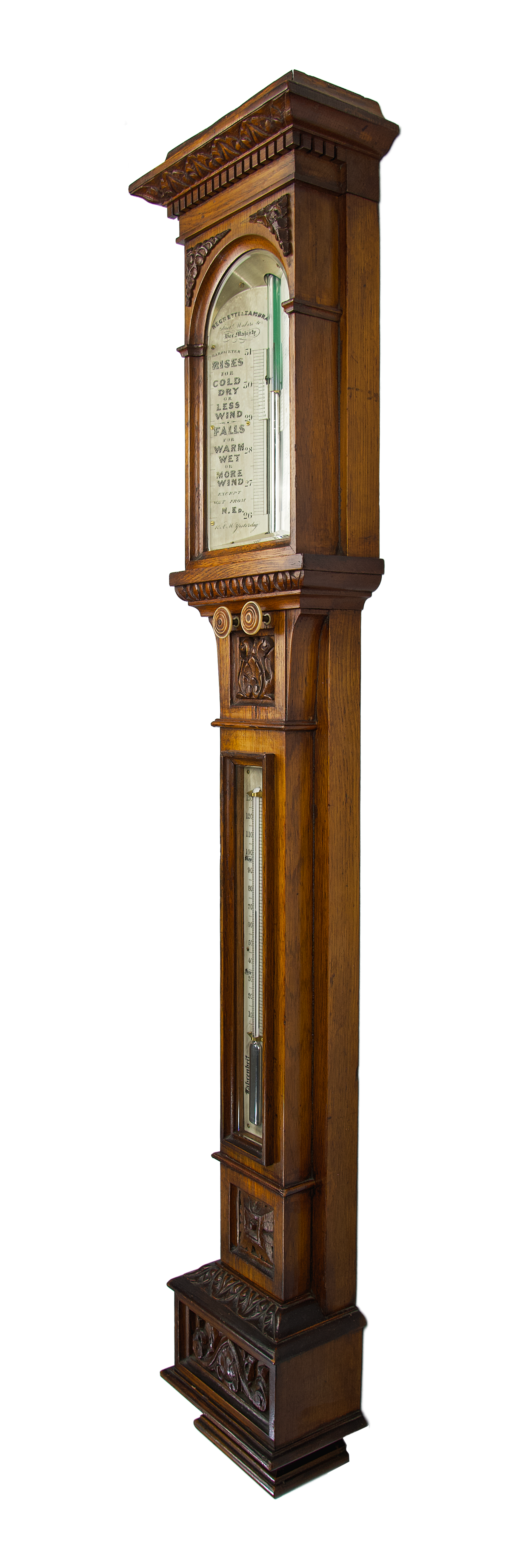 Oak Pediment Barometer
