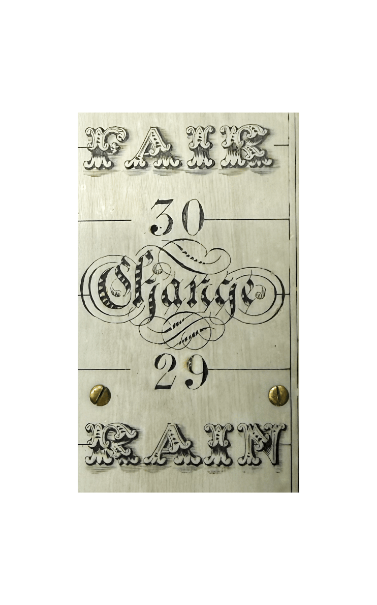 Oak Pediment Barometer