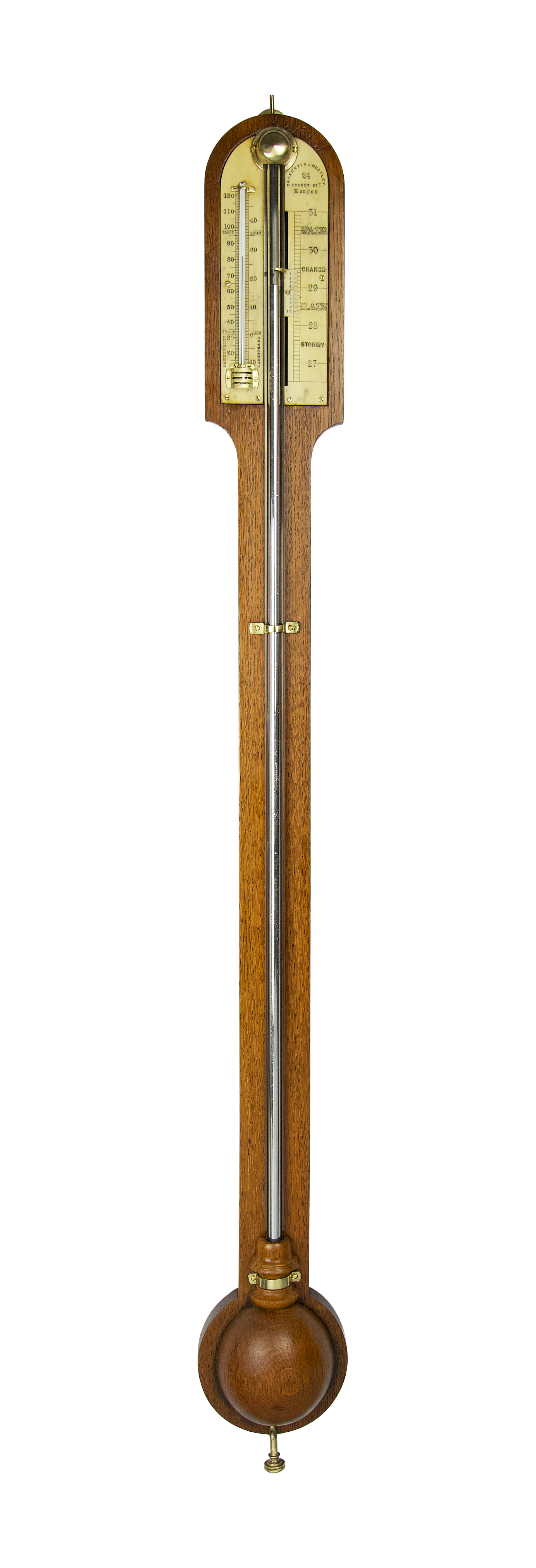 Ivory Register-Plate Cistern Barometer