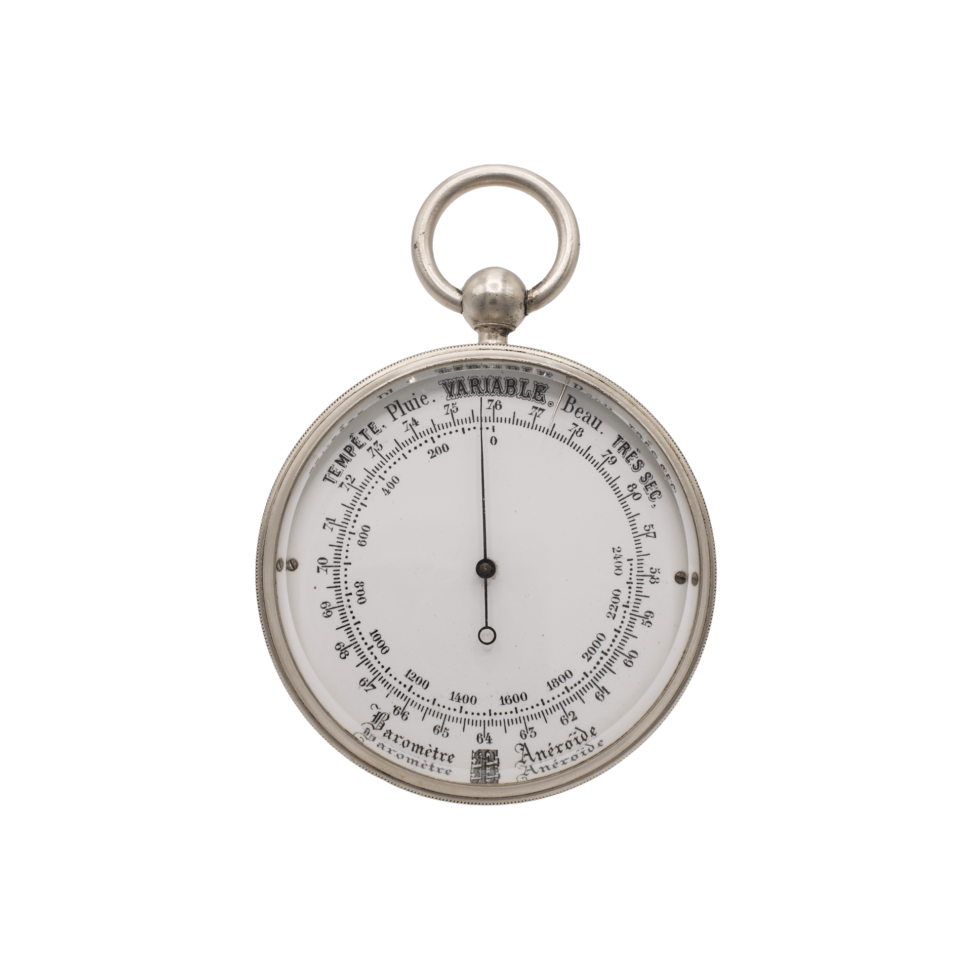Enamel-Dial Pocket Barometer