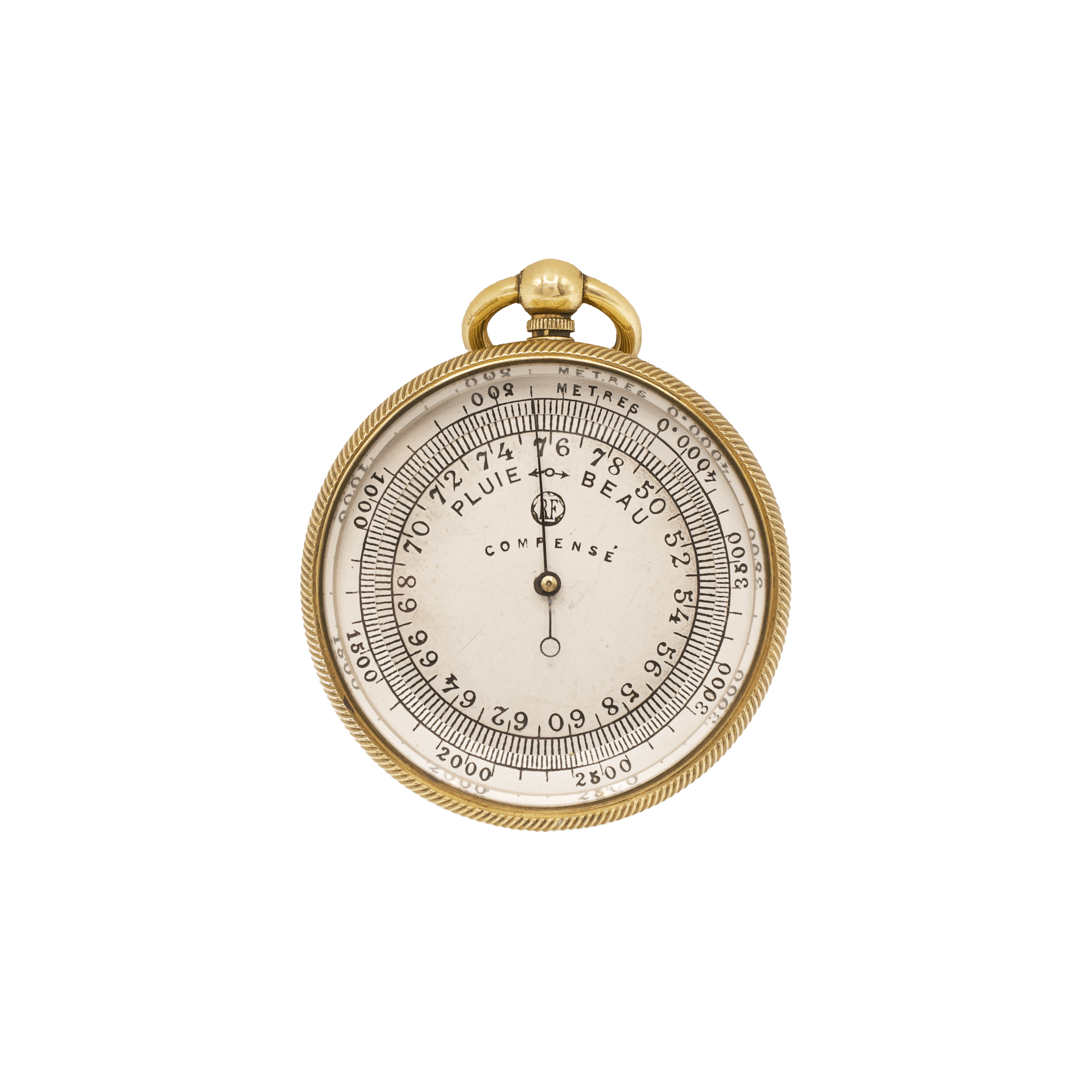Pocket Barometer with Revolving Altitude Scale