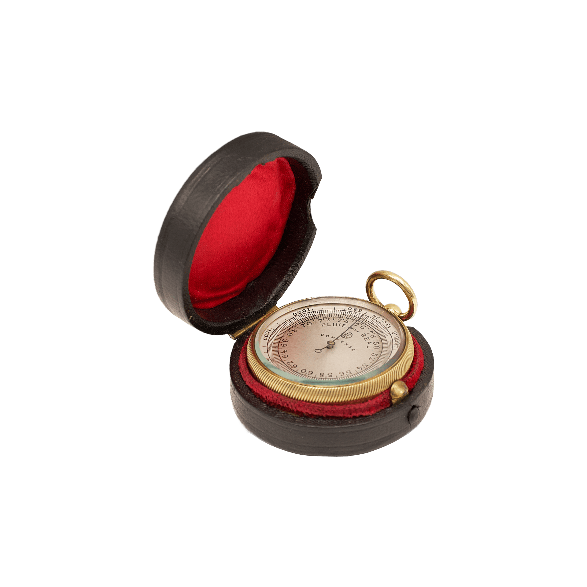 Pocket Barometer with Revolving Altitude Scale