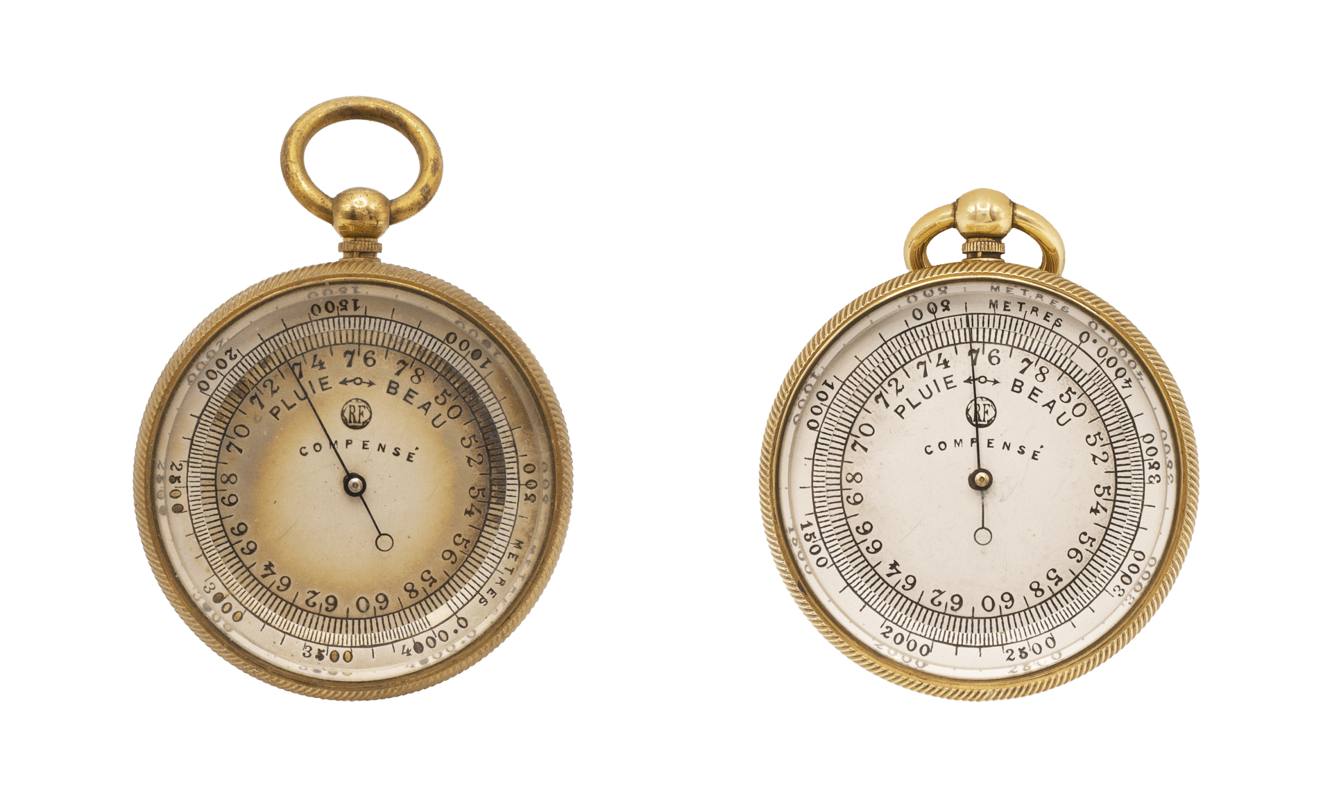 Pocket Barometer with Revolving Altitude Scale