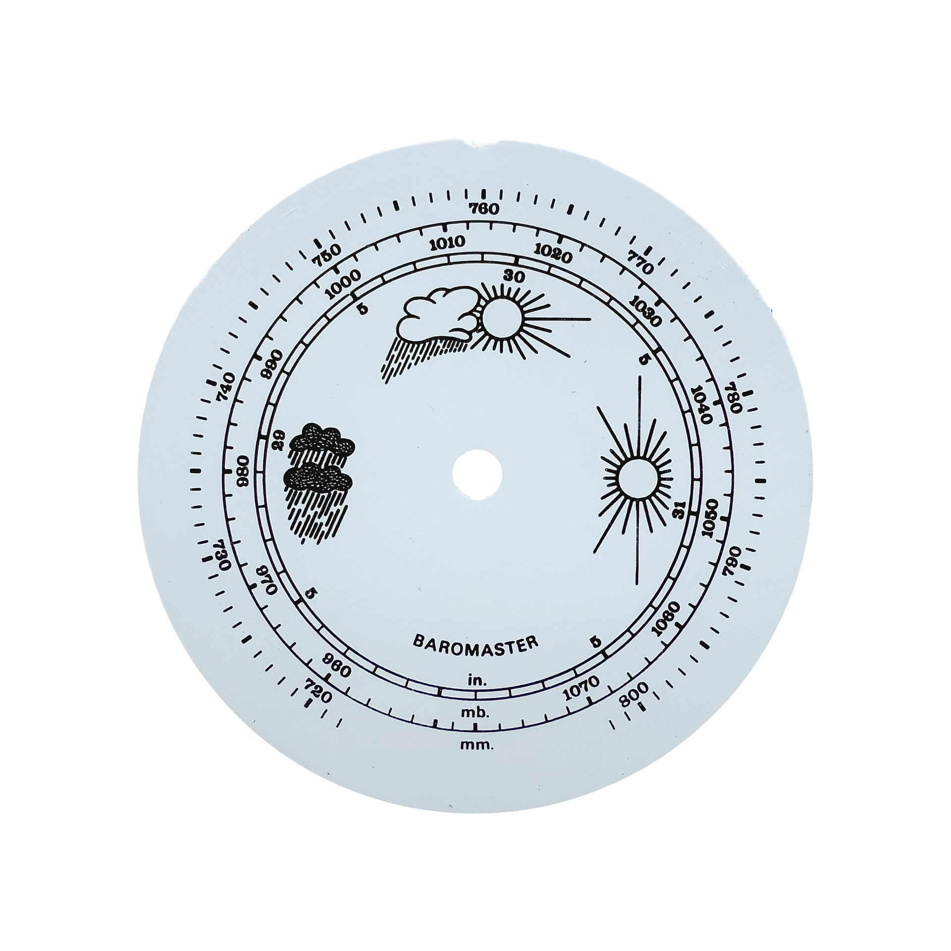 Breton silver barometer