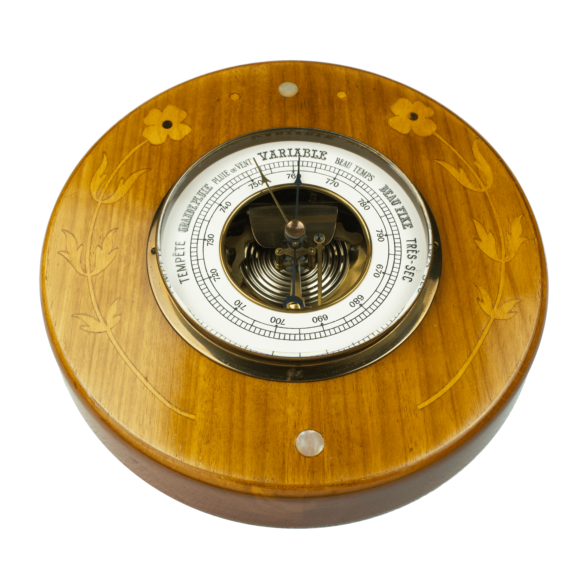 Light Walnut Inlaid Barometer