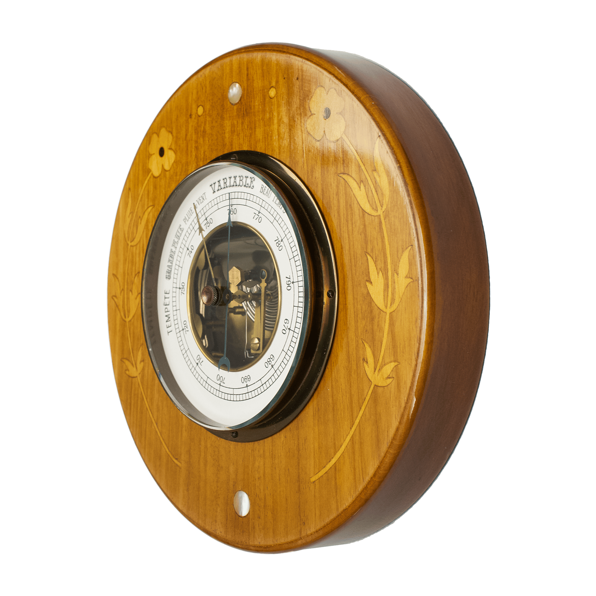 Light Walnut Inlaid Barometer