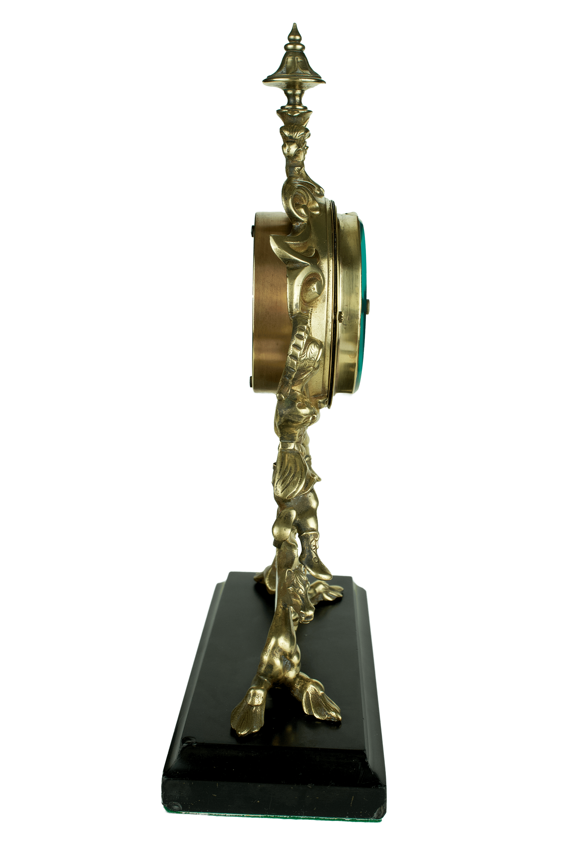 Baroque-ornamented desk barometer