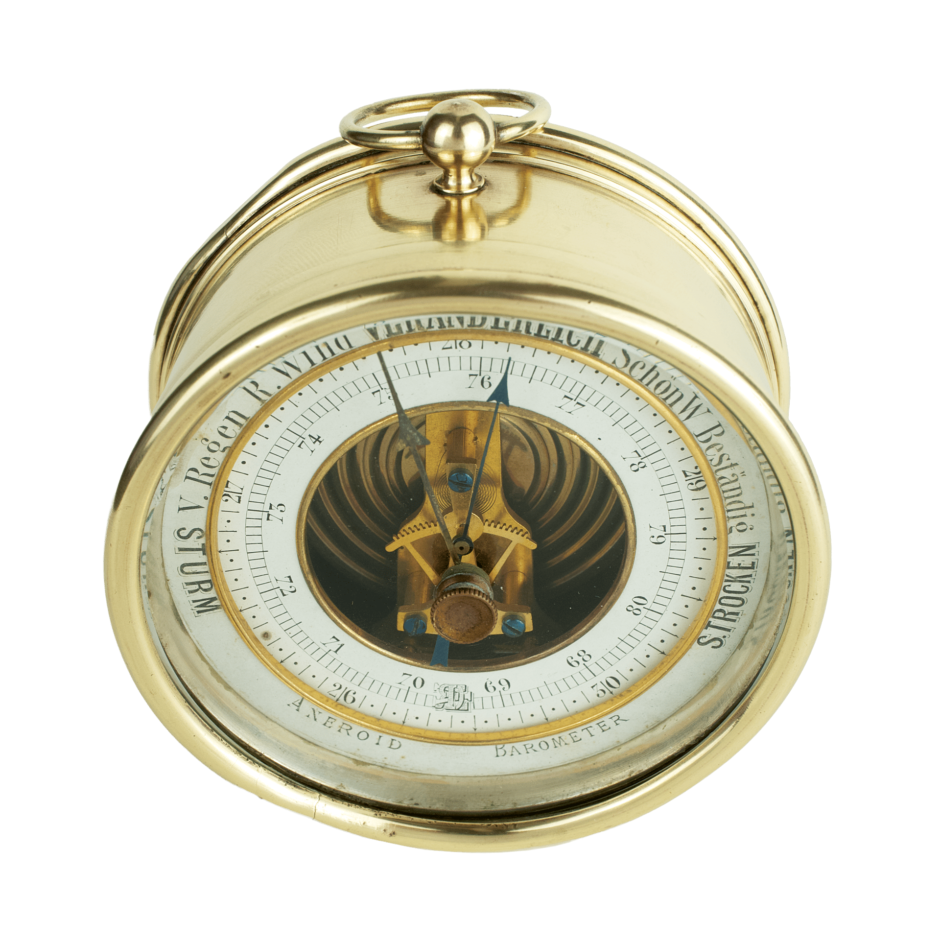Rack and pinion desk barometer