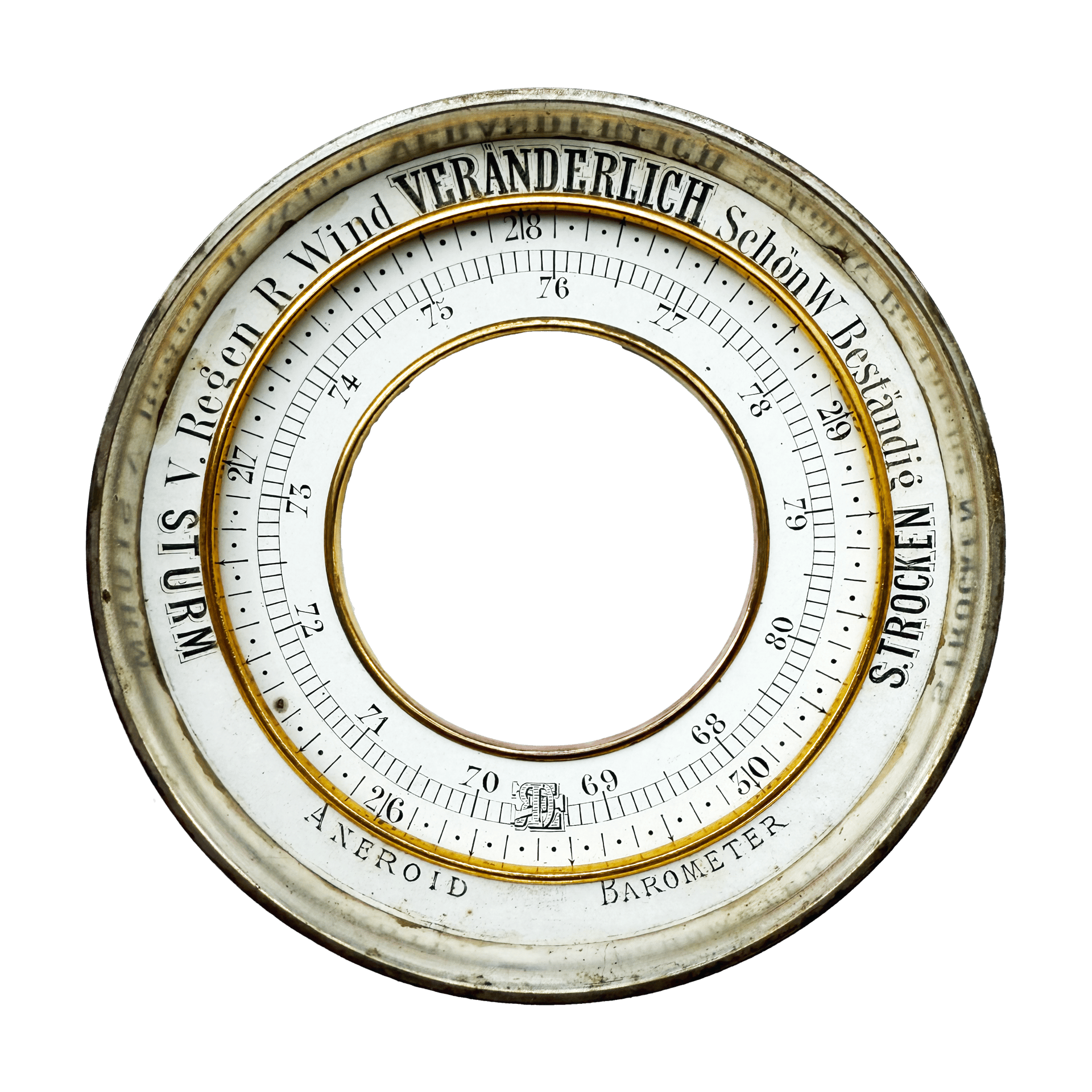 Rack and pinion desk barometer