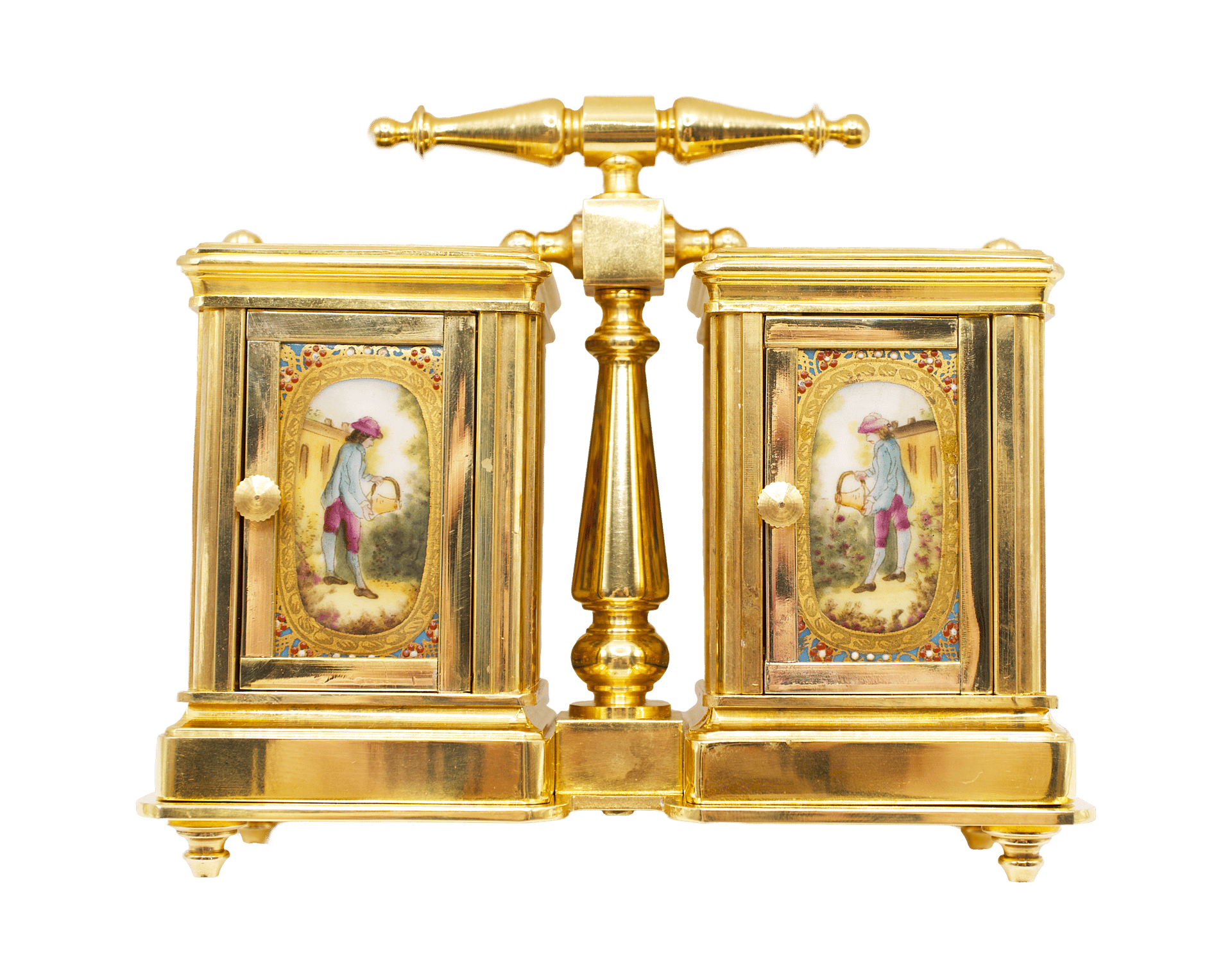 Carriage clock with barometer