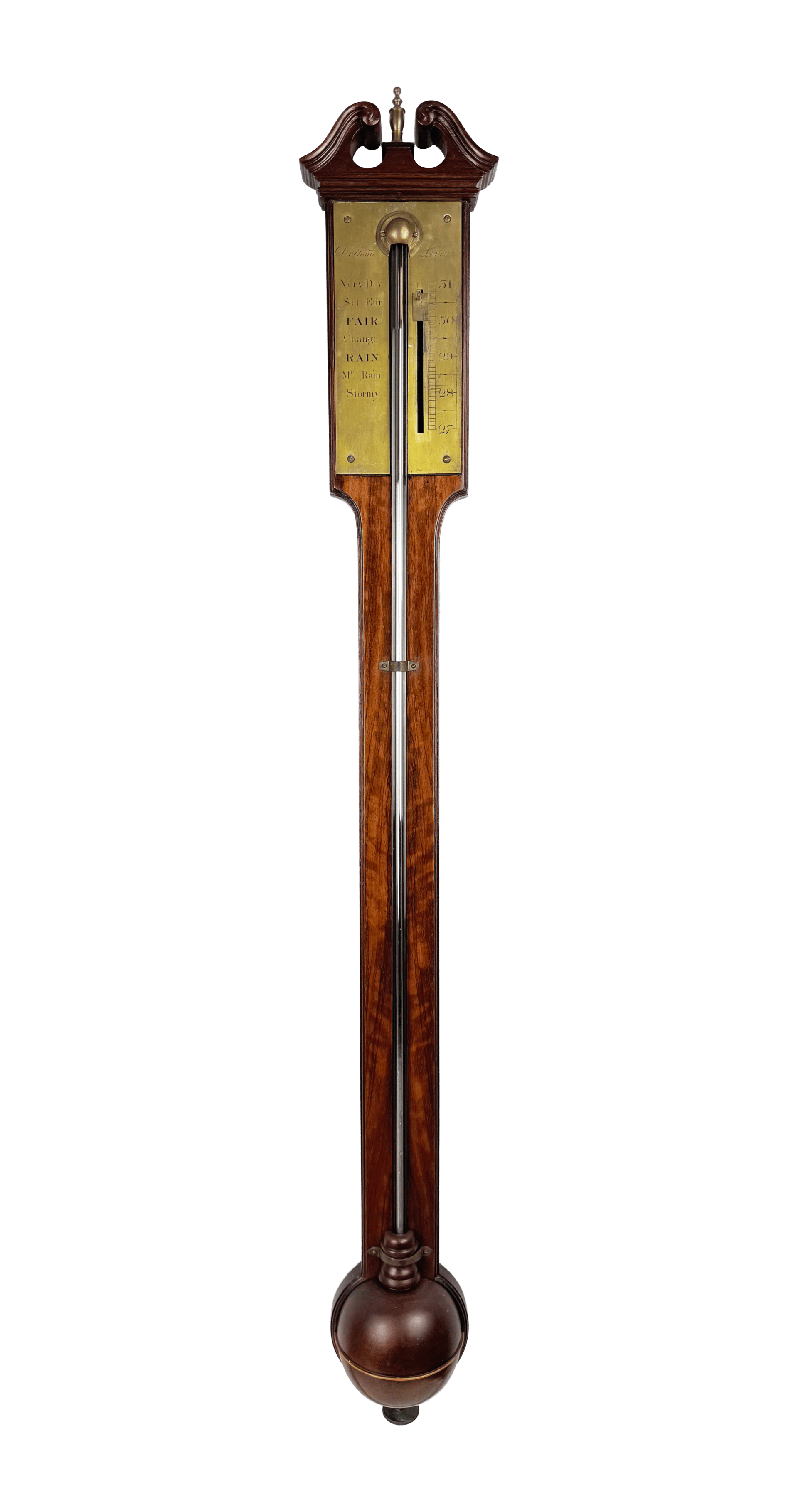 George III mahogany stick barometer