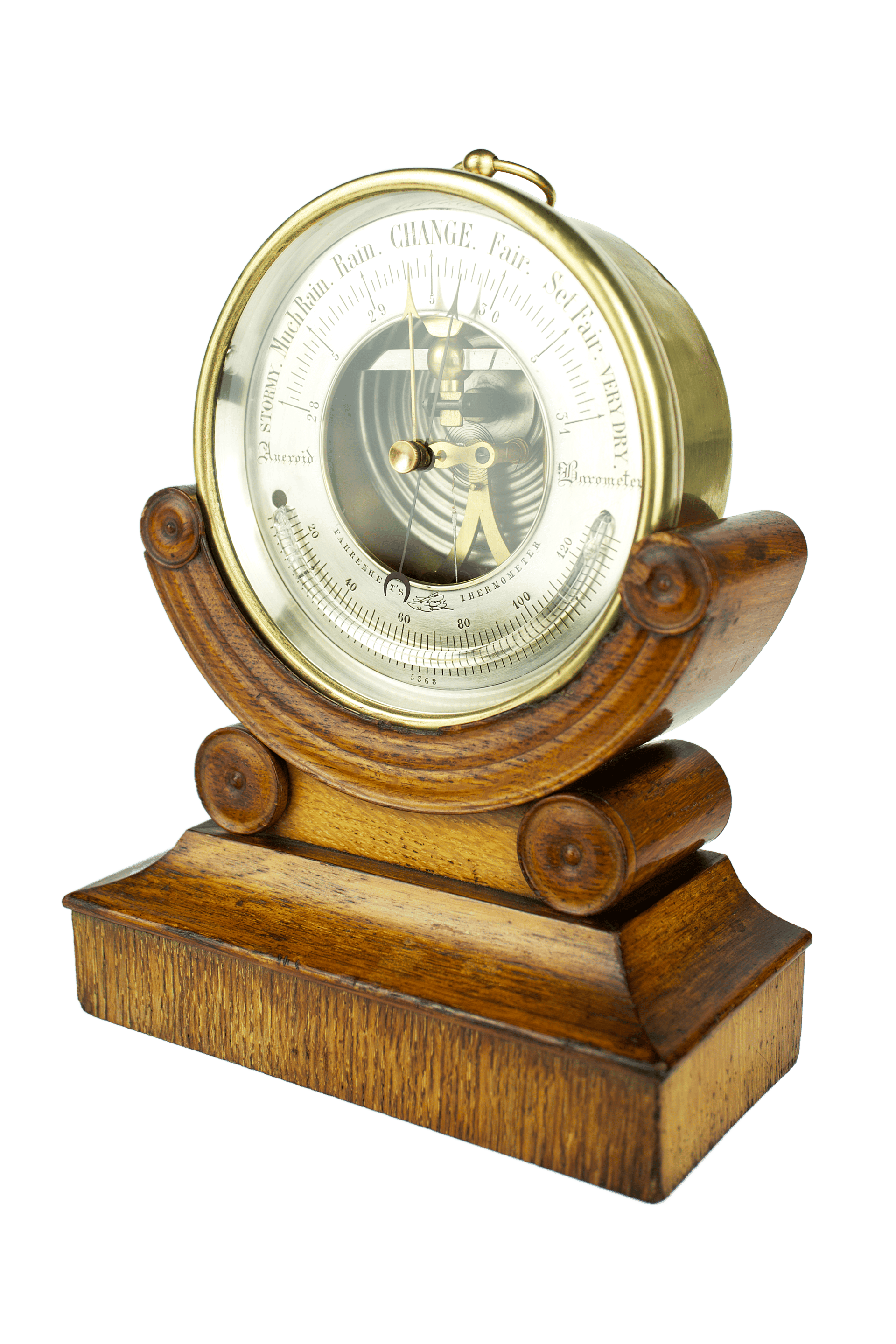 Breguet barometer on a wooden stand